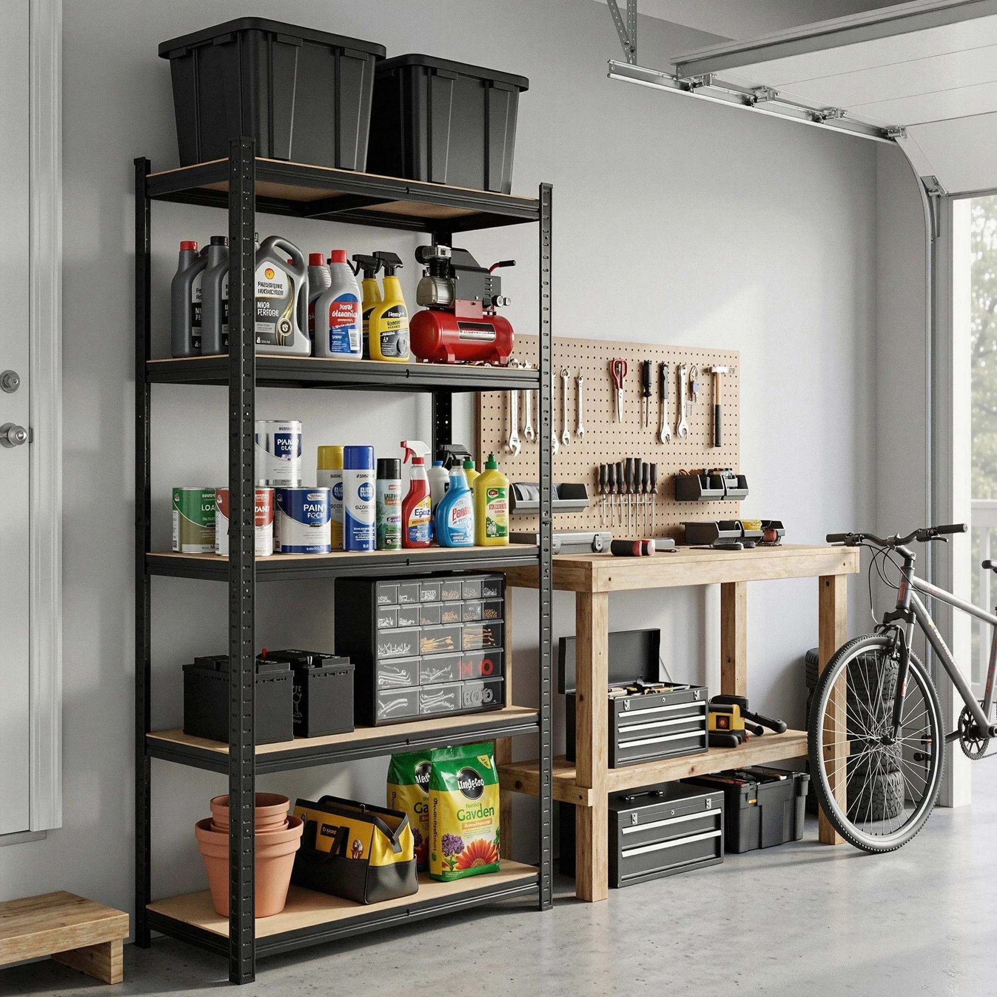 7 Giantz Garage Shelving 1.5X0.7m Warehouse Shelves Storage Rack Pallet Racking - Black, 7 of 7