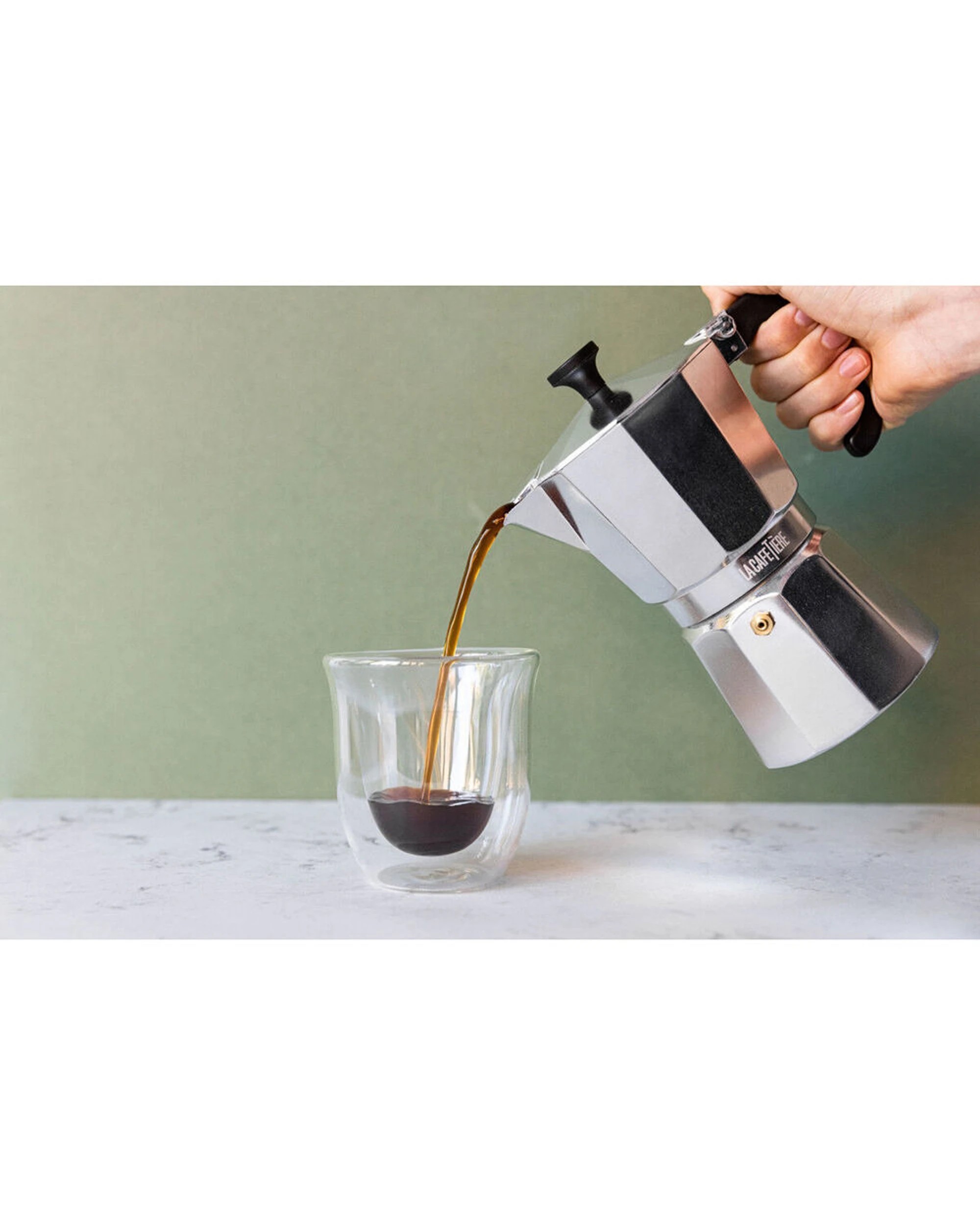 3 La Cafetiere Venice 3-Cup 150ml Aluminum Espresso Coffee Pot - Silver, 3 of 7