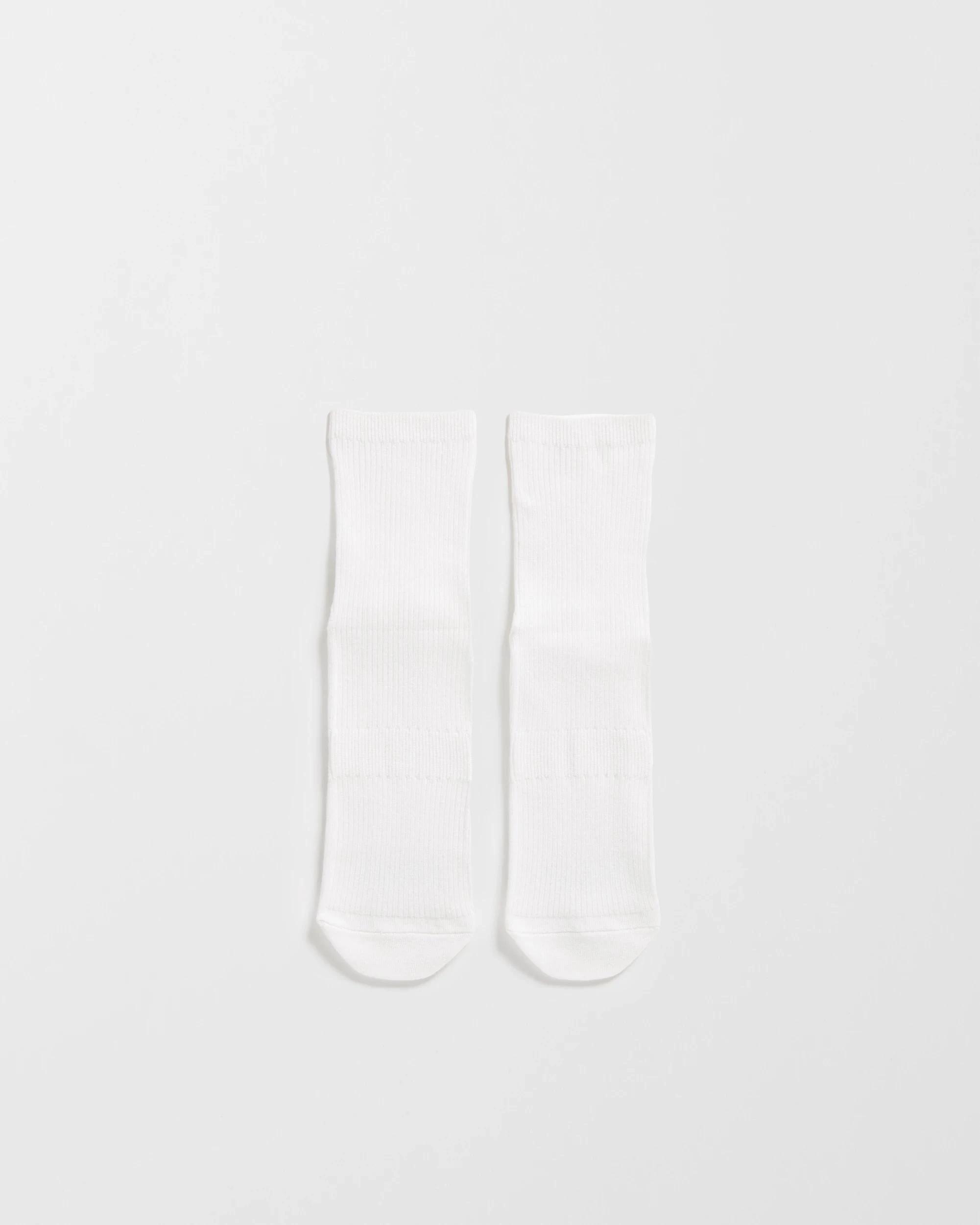 1 Bonds Cotton Blend Rib Quarter Crew Socks 2 Pack WHITE, 1 of 3