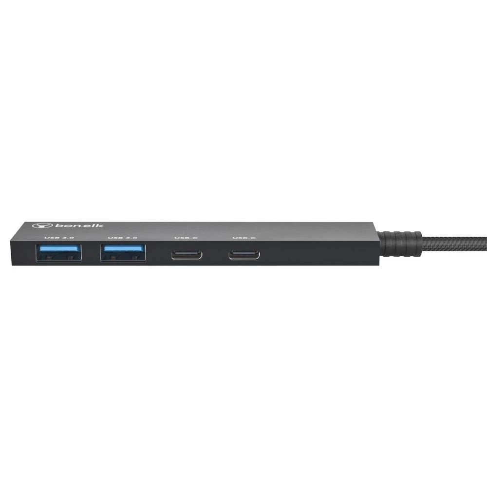 2 Bonelk Long-Life USB-C to USB-C/A 4 Port Slim Hub Space Black, 2 of 6