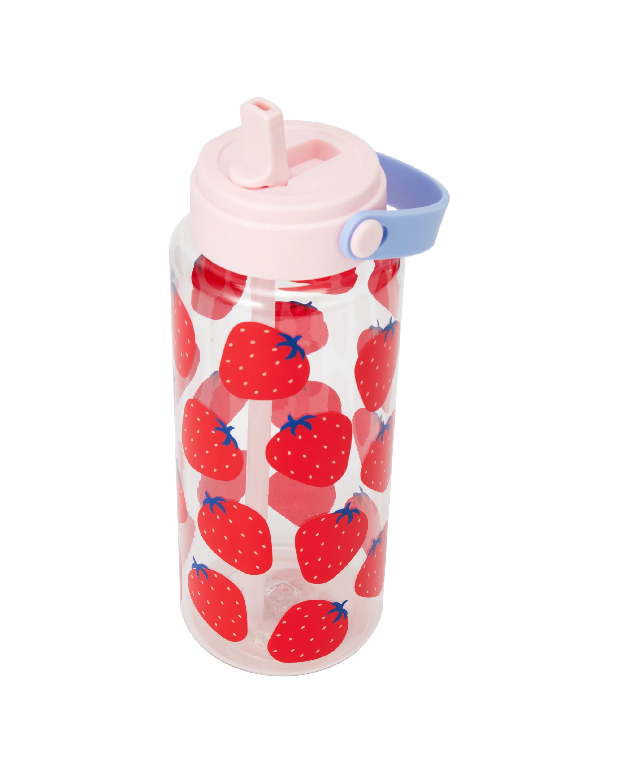 1 1L Drink Bottle with Handle - Strawberry, 1 of 6