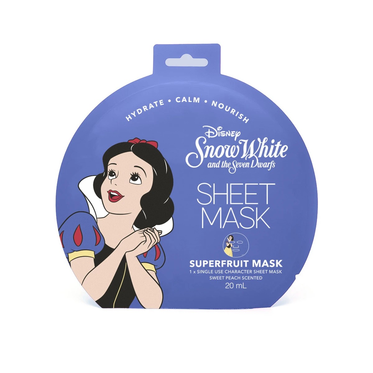 1 Disney Snow White and the Seven Dwarfs Superfruit Sheet Mask 20ml - Sweet Peach Scented, 1 of 2