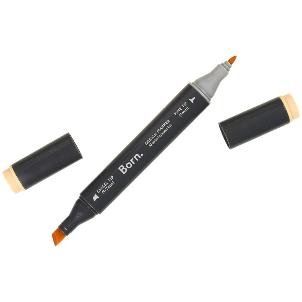 3 Born Professional Dual-Tip Artist Marker Eggshell YR394, 3 of 4