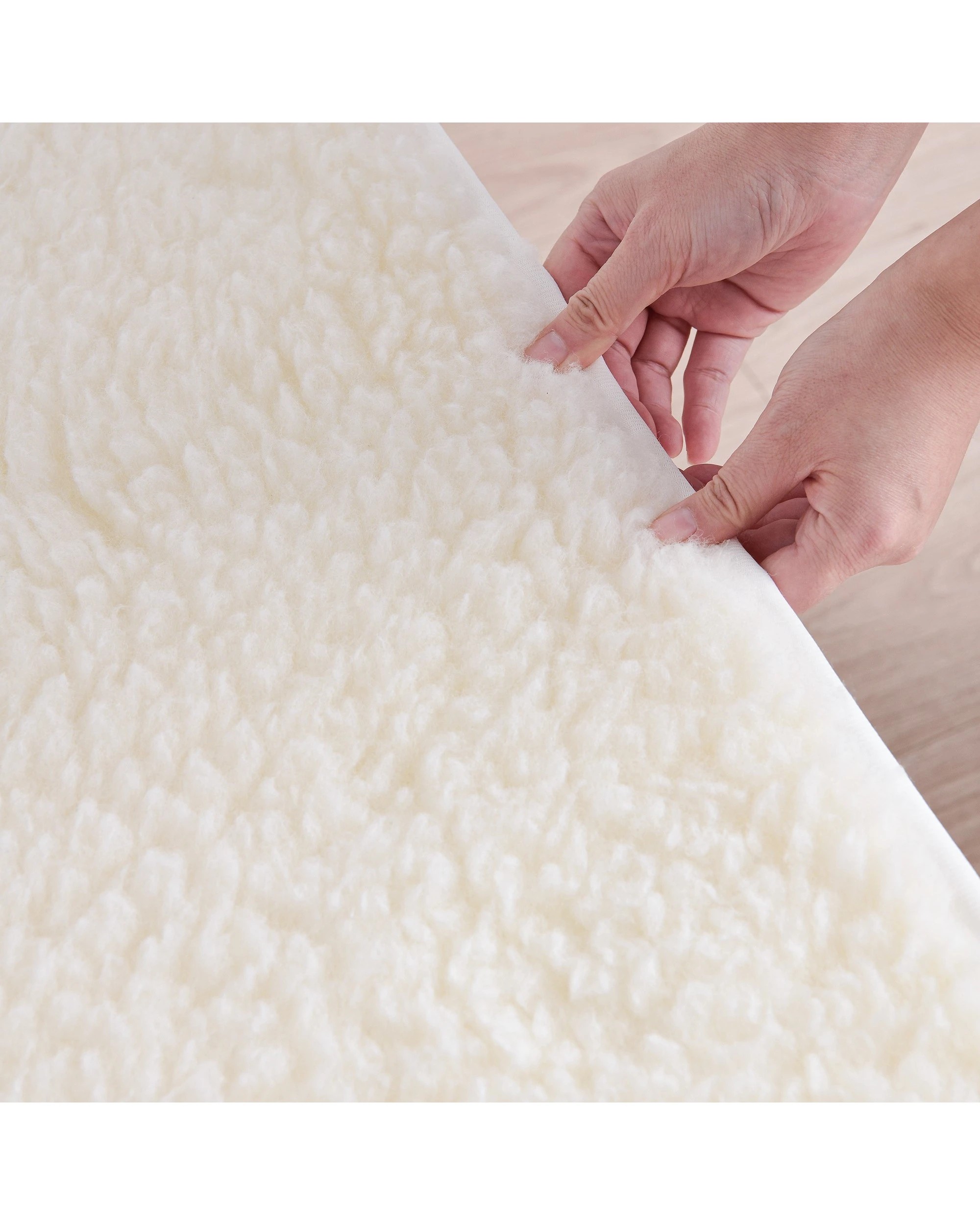 6 Dreamaker Australian Wool Fleece Electric Blanket - King Single Bed - White, 6 of 7