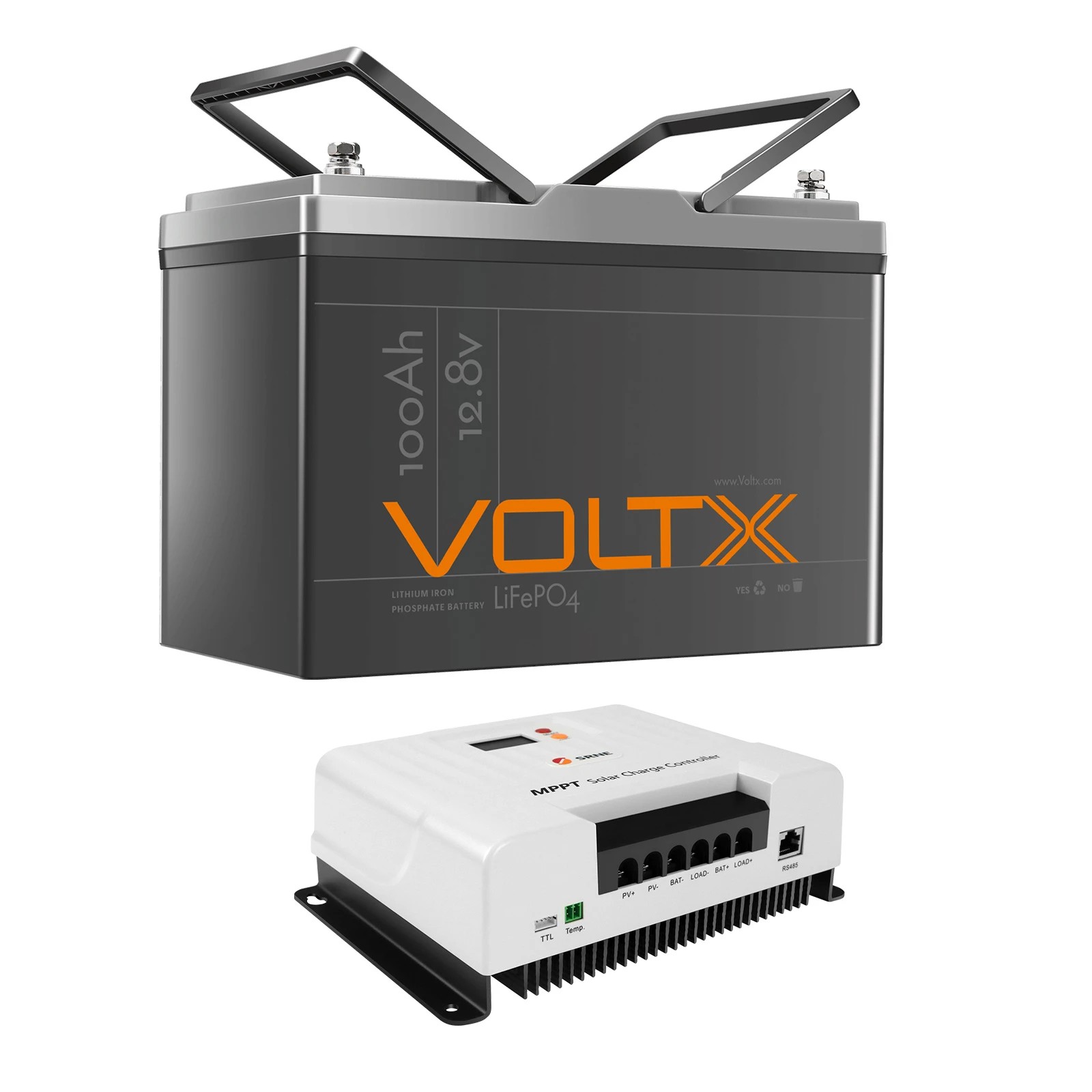 1 VoltX 12V 100Ah LiFePO4 Battery Standard Size & 20A MPPT Bluetooth Solar Charger, 1 of 10