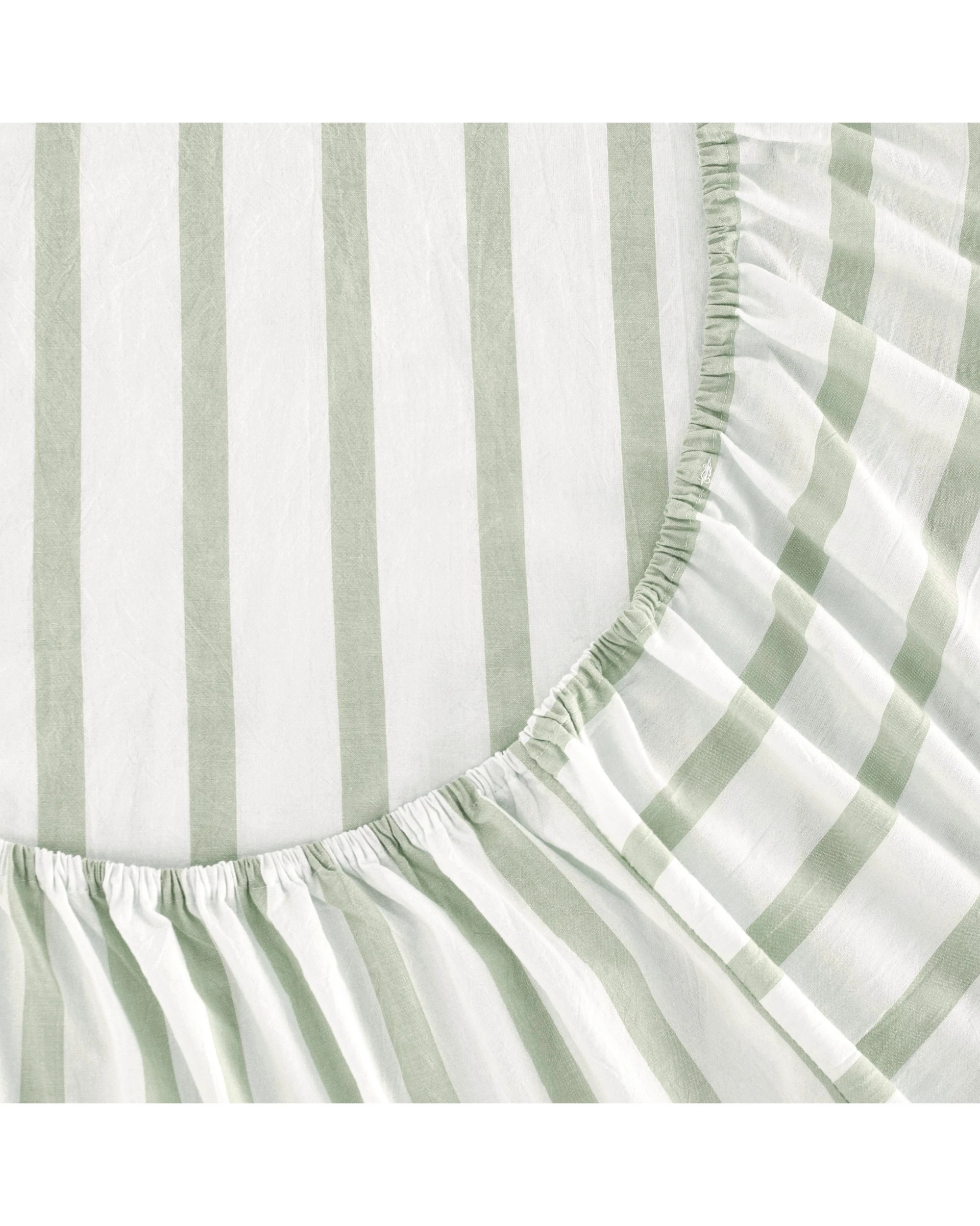 3 Dreamaker Baby Bask Washed Cotton Yarn Dyed Stripe Combo Set - COT Size - Sage, 3 of 7
