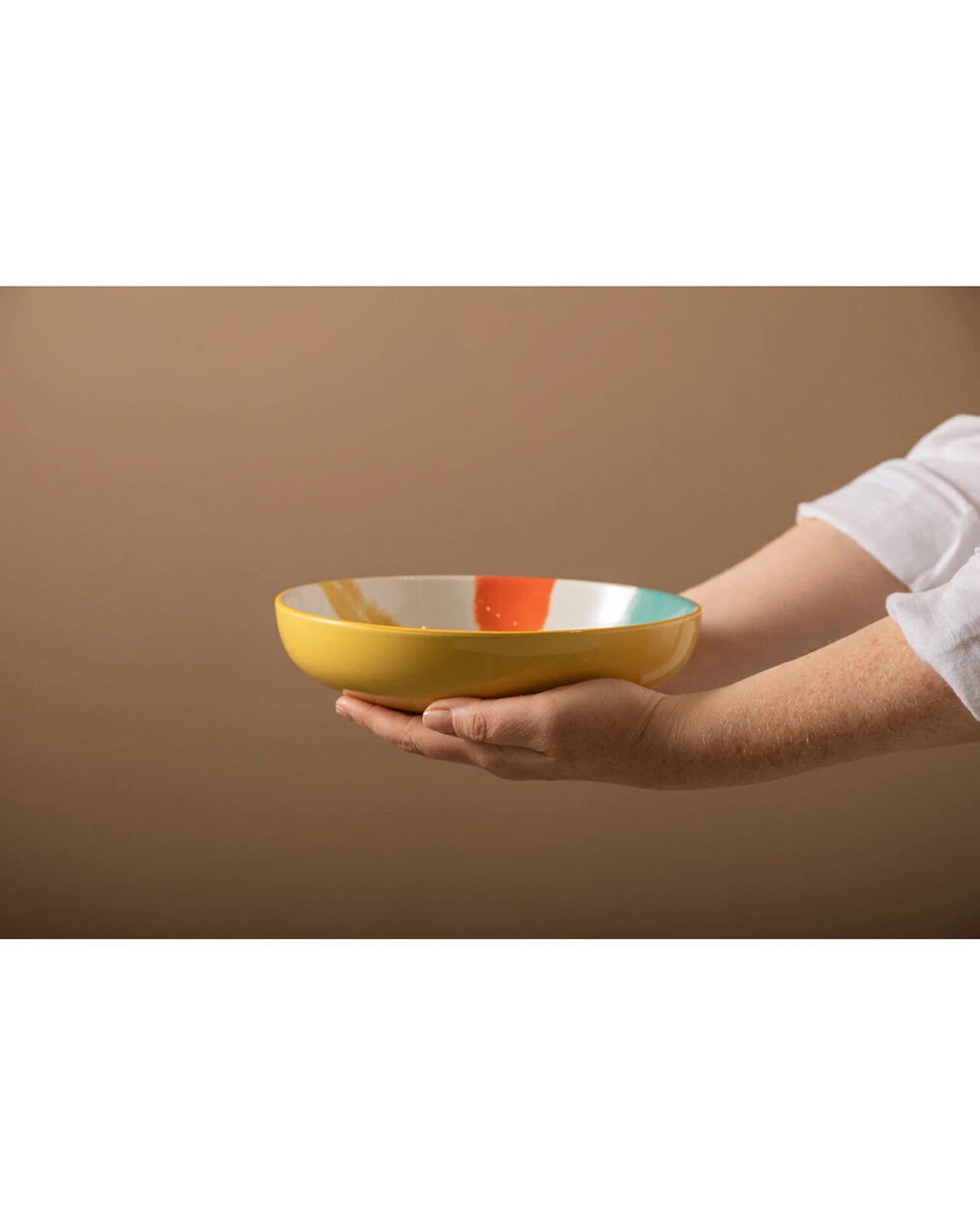 6 Mikasa 4PK Abstract Ceramic Bowl Round Dinnerware Stoneware 21cm - Multi, 6 of 8