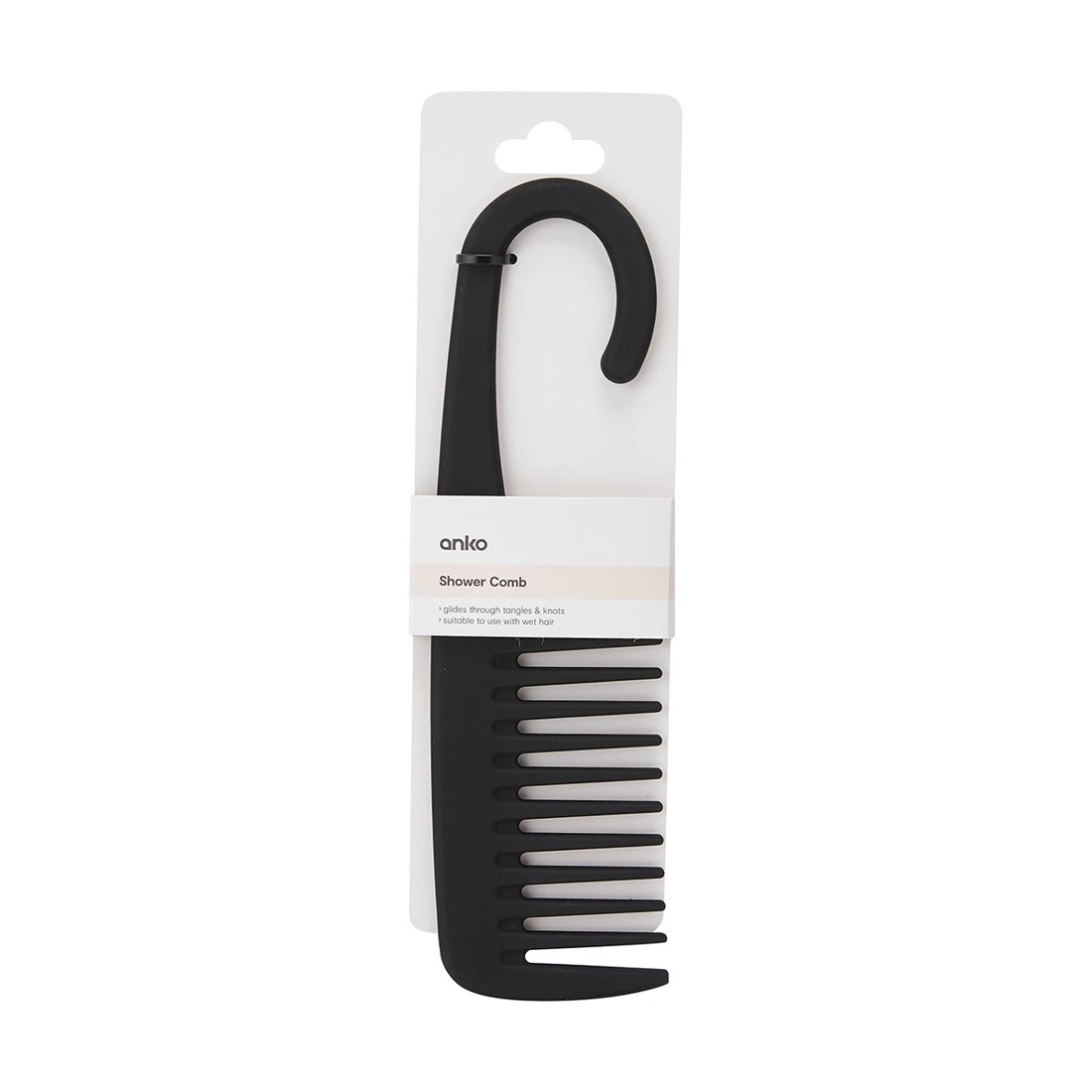 5 Shower Comb - Black, 5 of 6