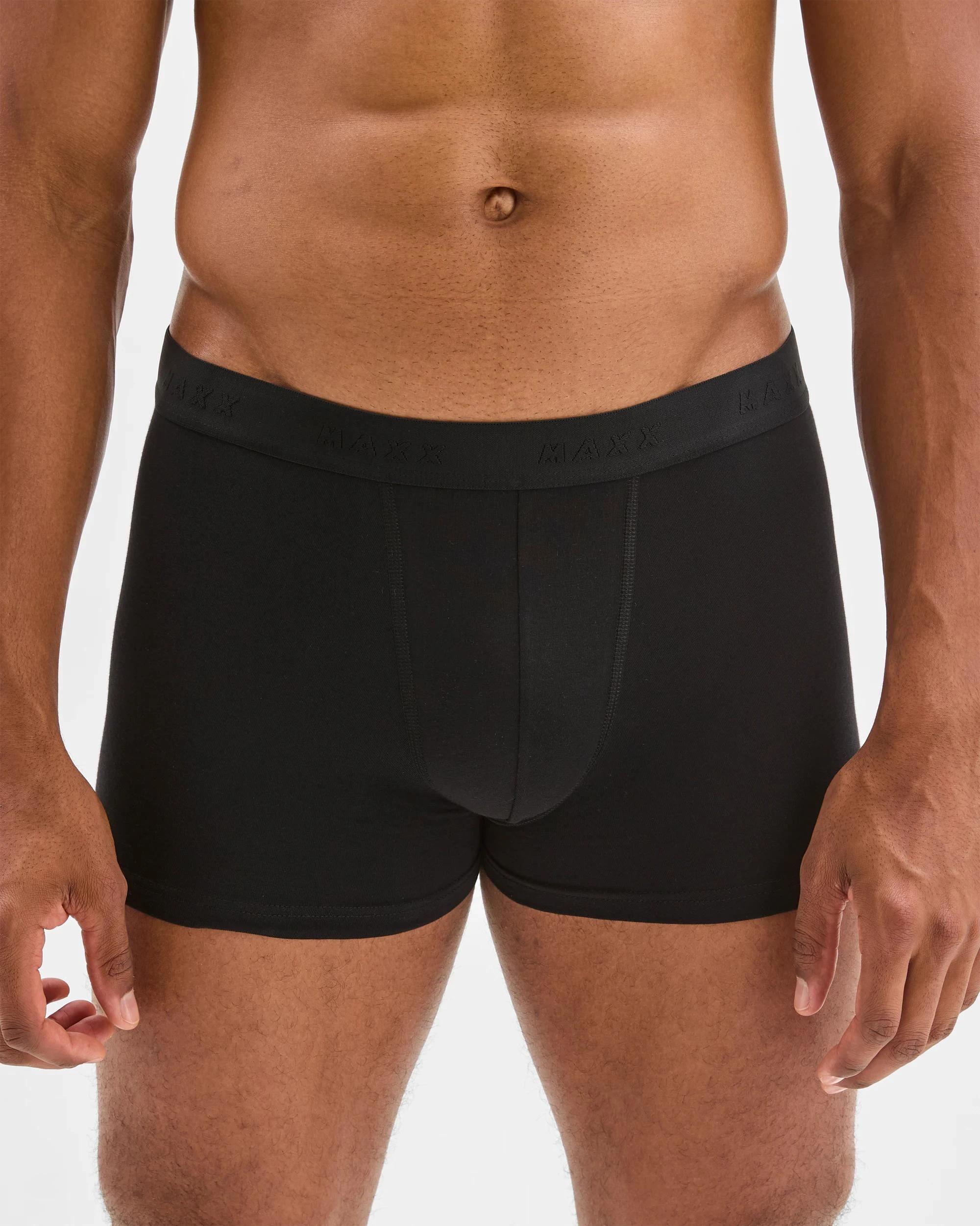 5 Maxx Australian Cotton 7 Pack Hipster Trunks BLACK, 5 of 5