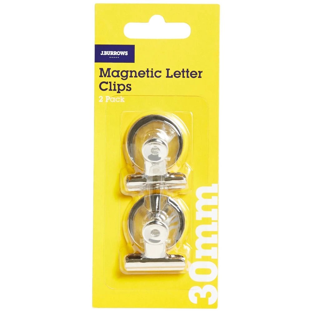 1 J.Burrows 30mm Magnetic Letter Clips 2 Pack, 1 of 2