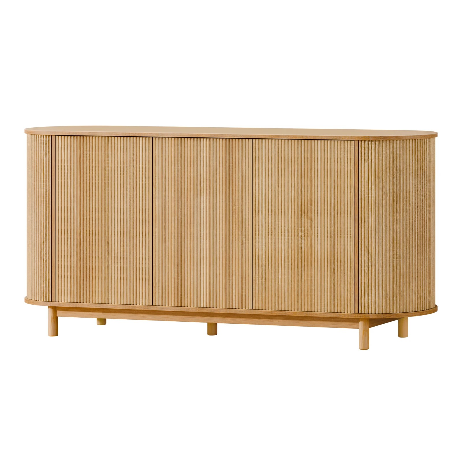 1 Alfordson Buffet Sideboard Cabinet Storage Cupboard Pantry Kitchen - Oak, 1 of 10