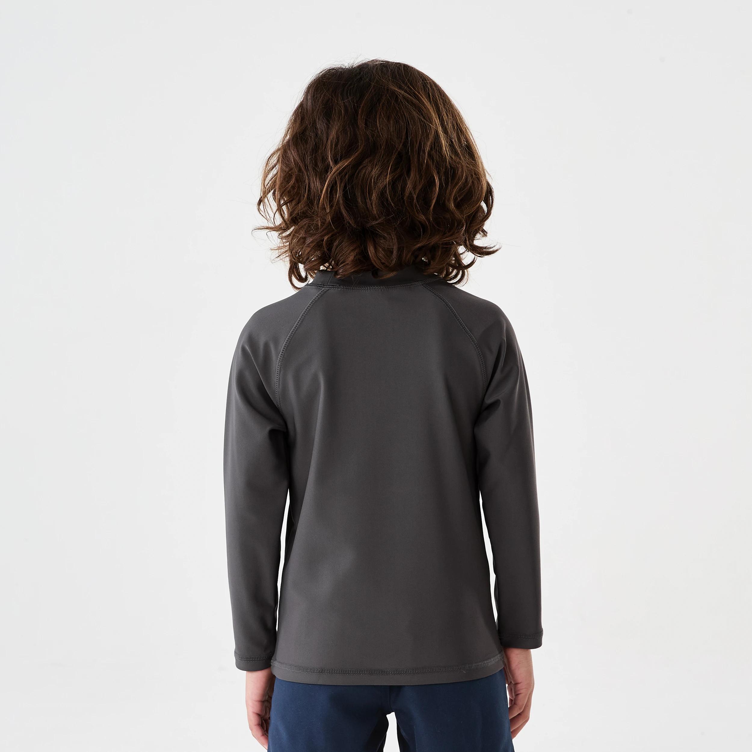 3 Printed Long Sleeve Rash Vest Gry Waves, 3 of 7