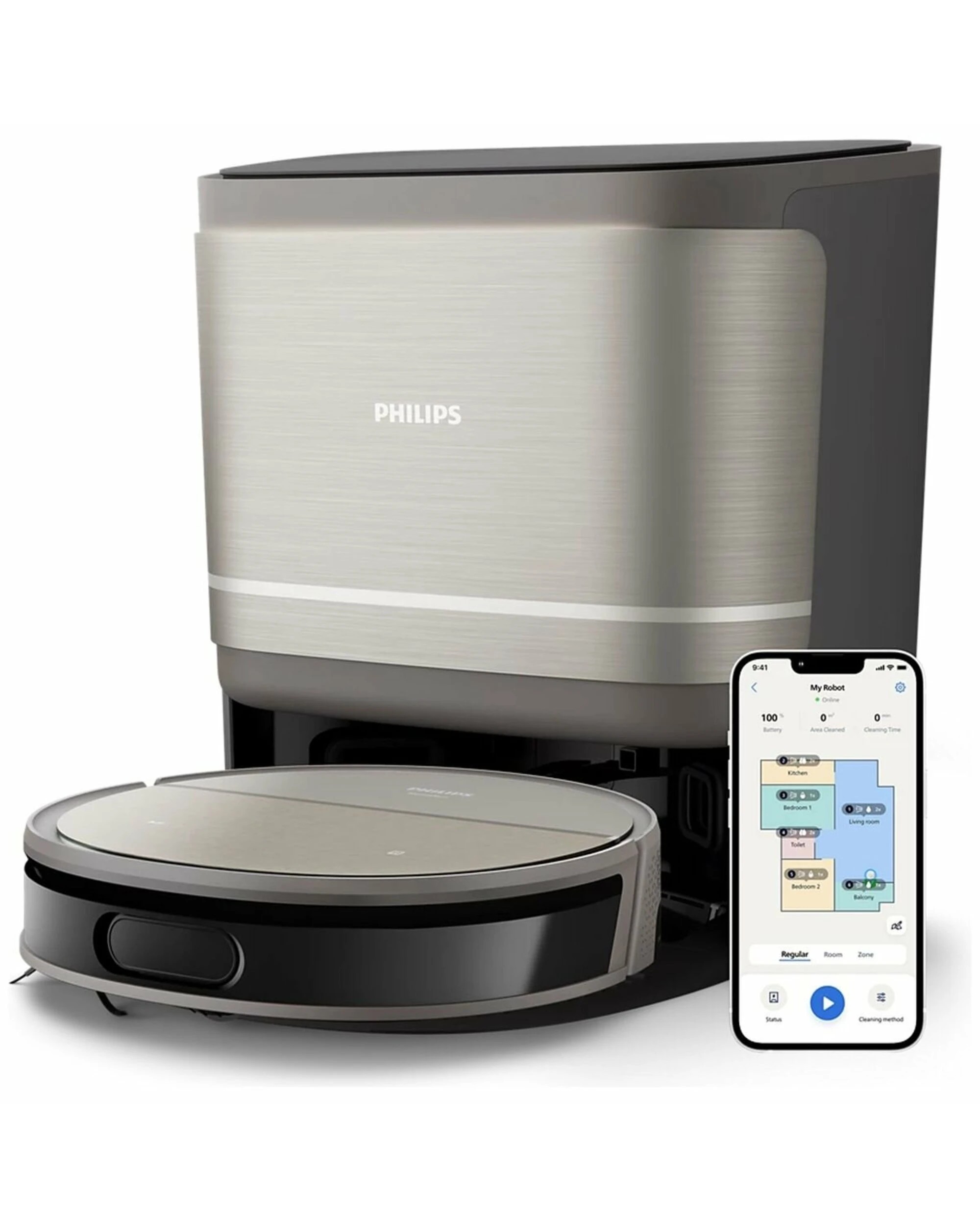 1 Philips 9000 Series Robotic Vacuum, 1 of 5