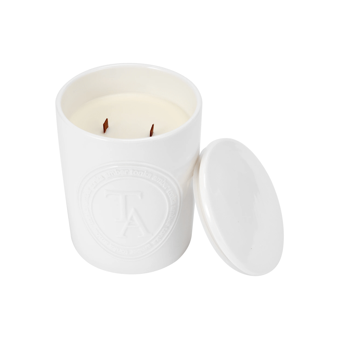 4 XL Amber Tonka Pure Soy Wax Ceramic Candle, 4 of 6