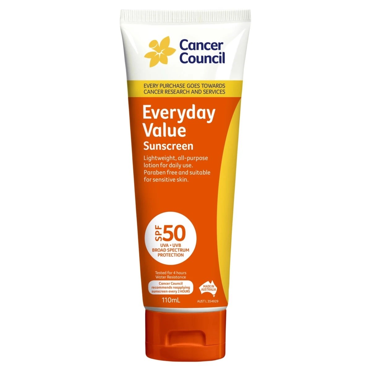 1 Cancer Council Everyday Value SPF50 Sunscreen 110ml, 1 of 2