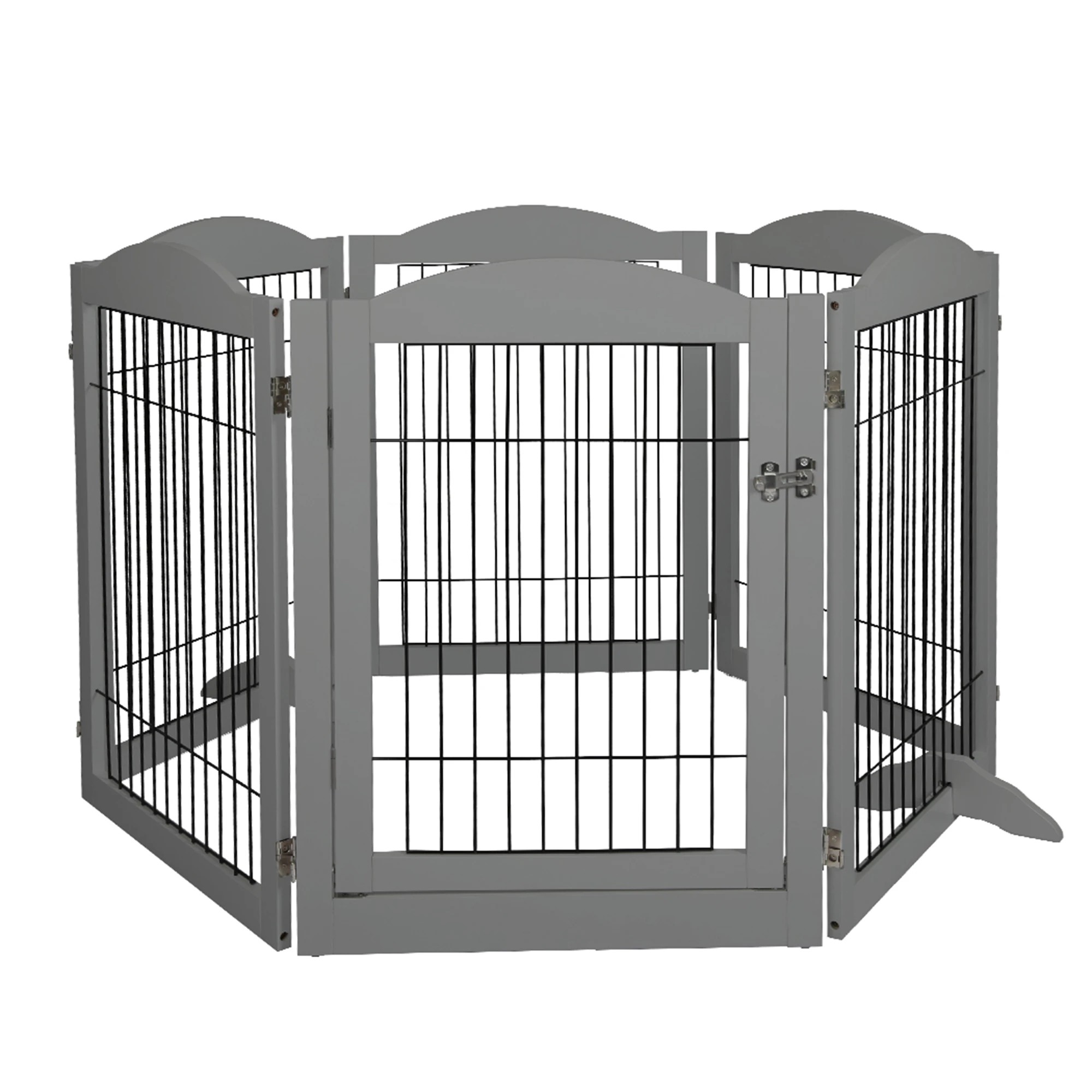 2 Pawz 6 Panels Pet Playpen - Grey, 2 of 6
