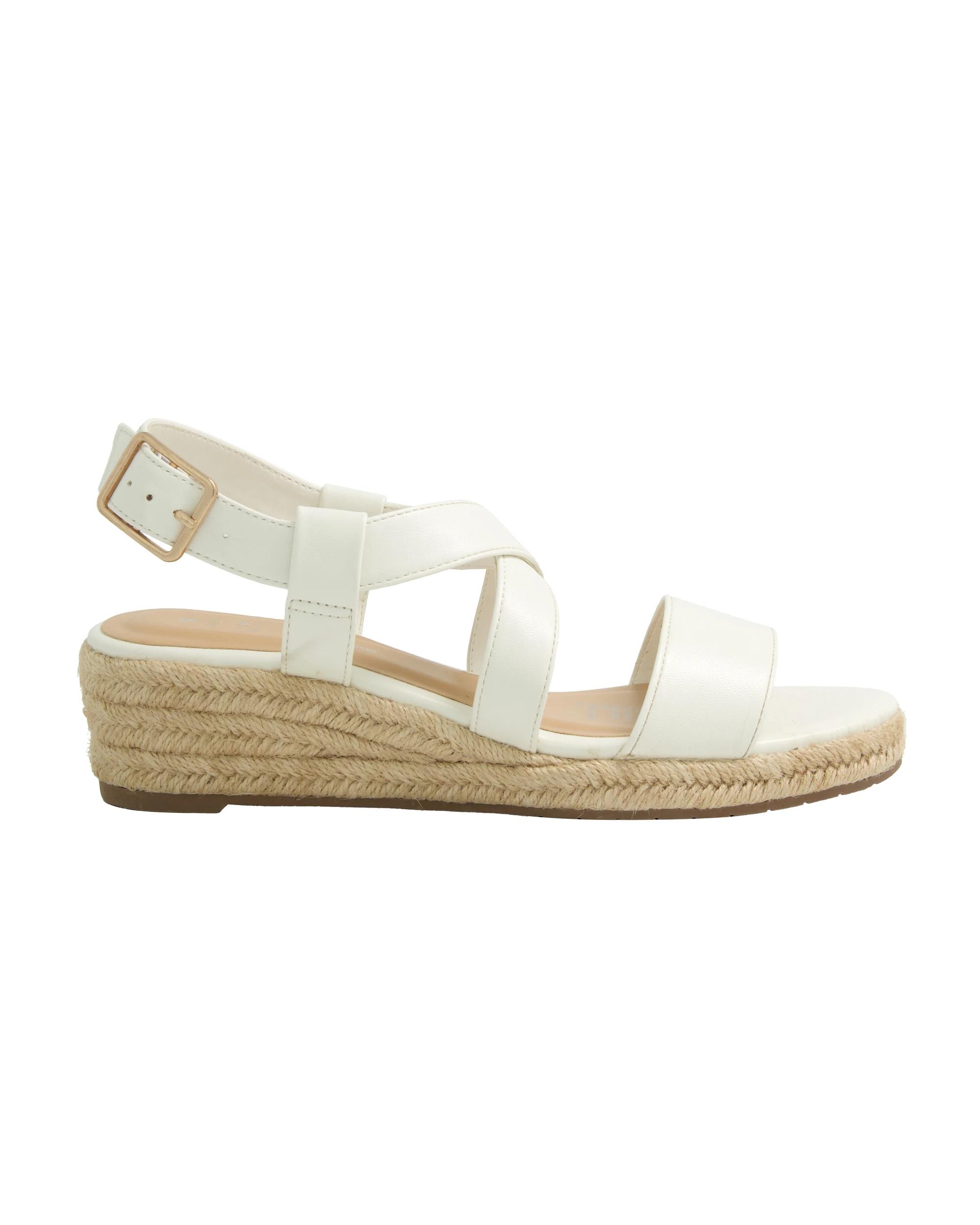 1 Low Espadrille Wedge Heels White, 1 of 5