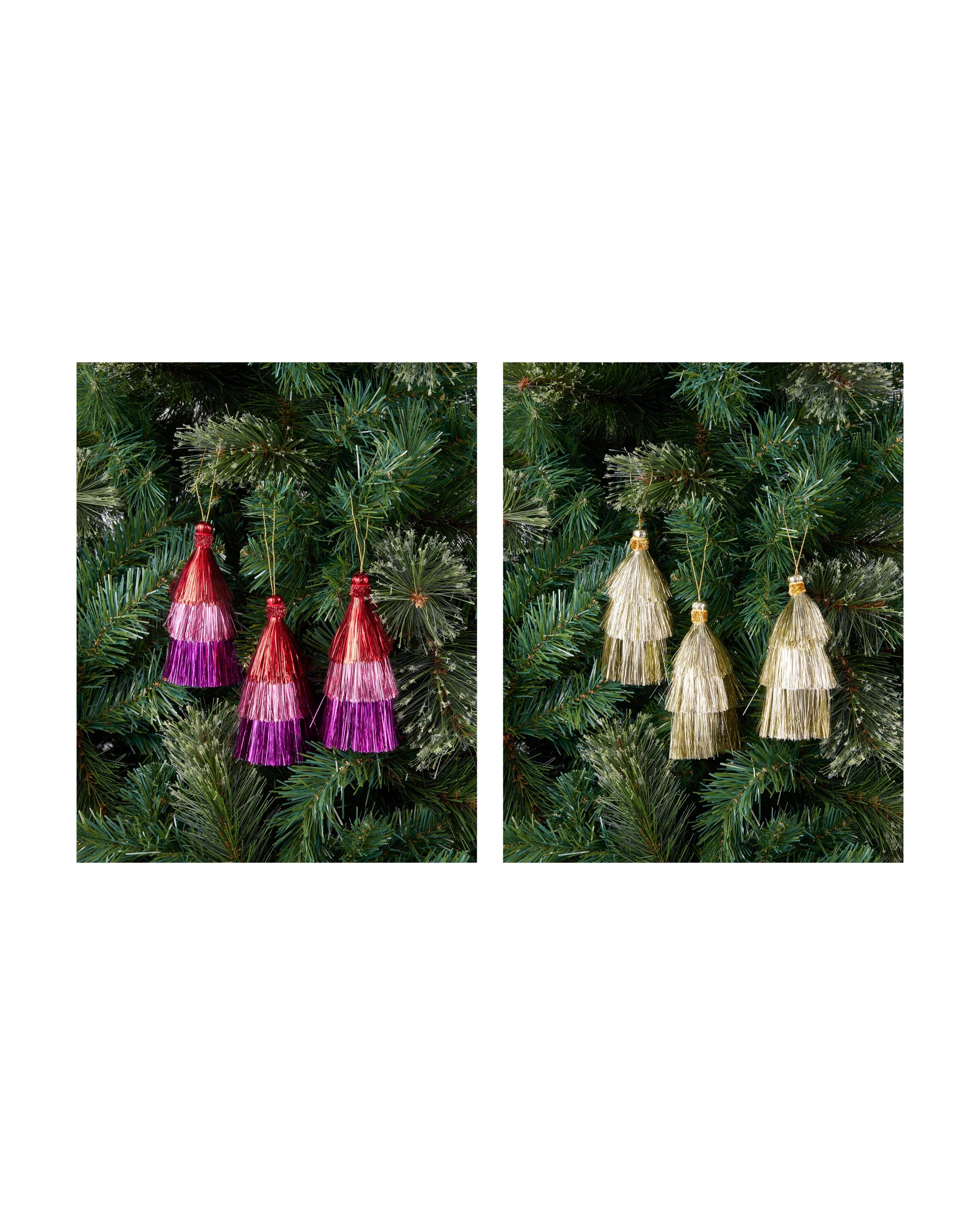 2 3 Pack Tinsel Decorations - Assorted, 2 of 3
