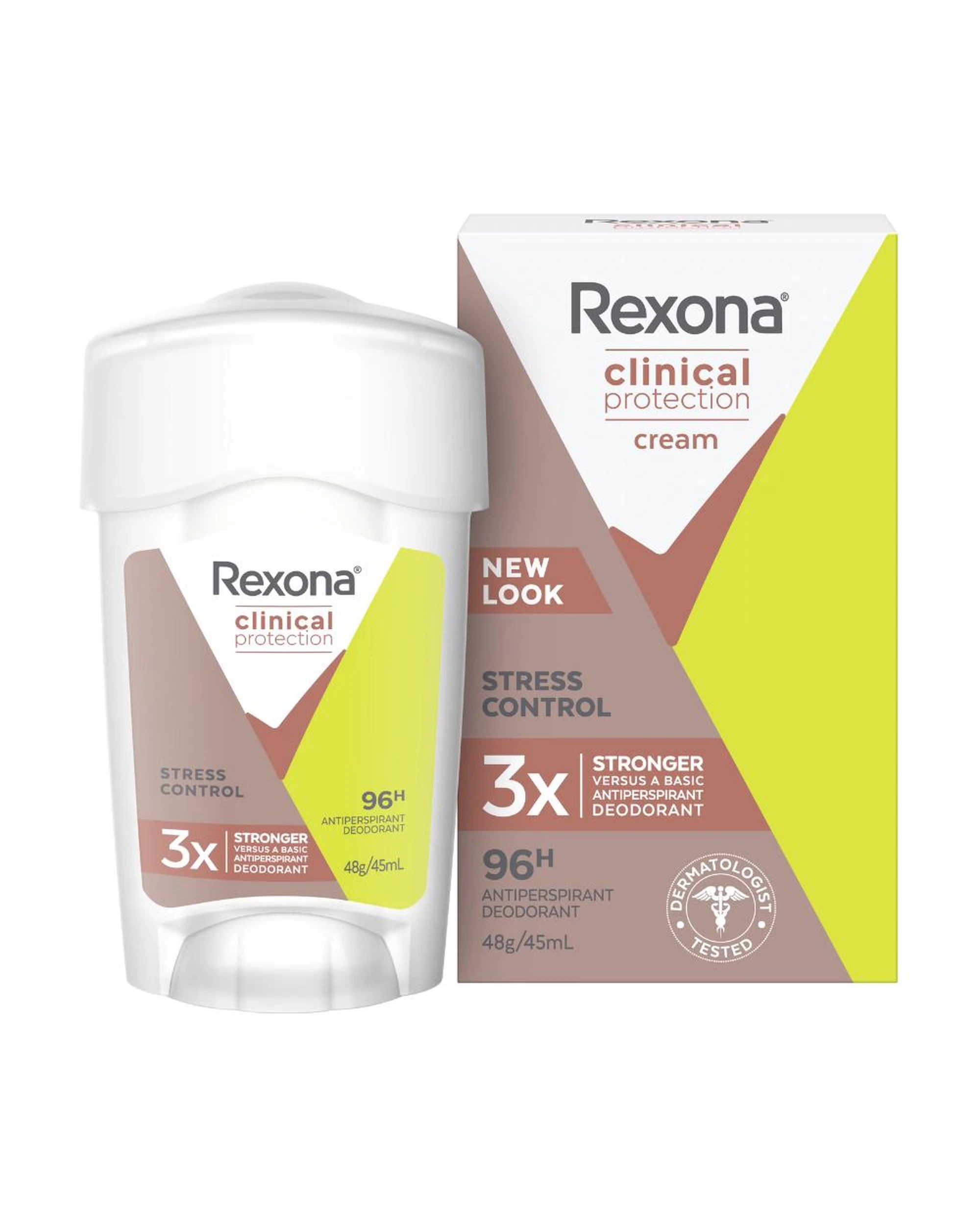 2 6 x Rexona Clinical Protection 96H Stress Control Antiperspirant Cream Deodorant 45mL, 2 of 6