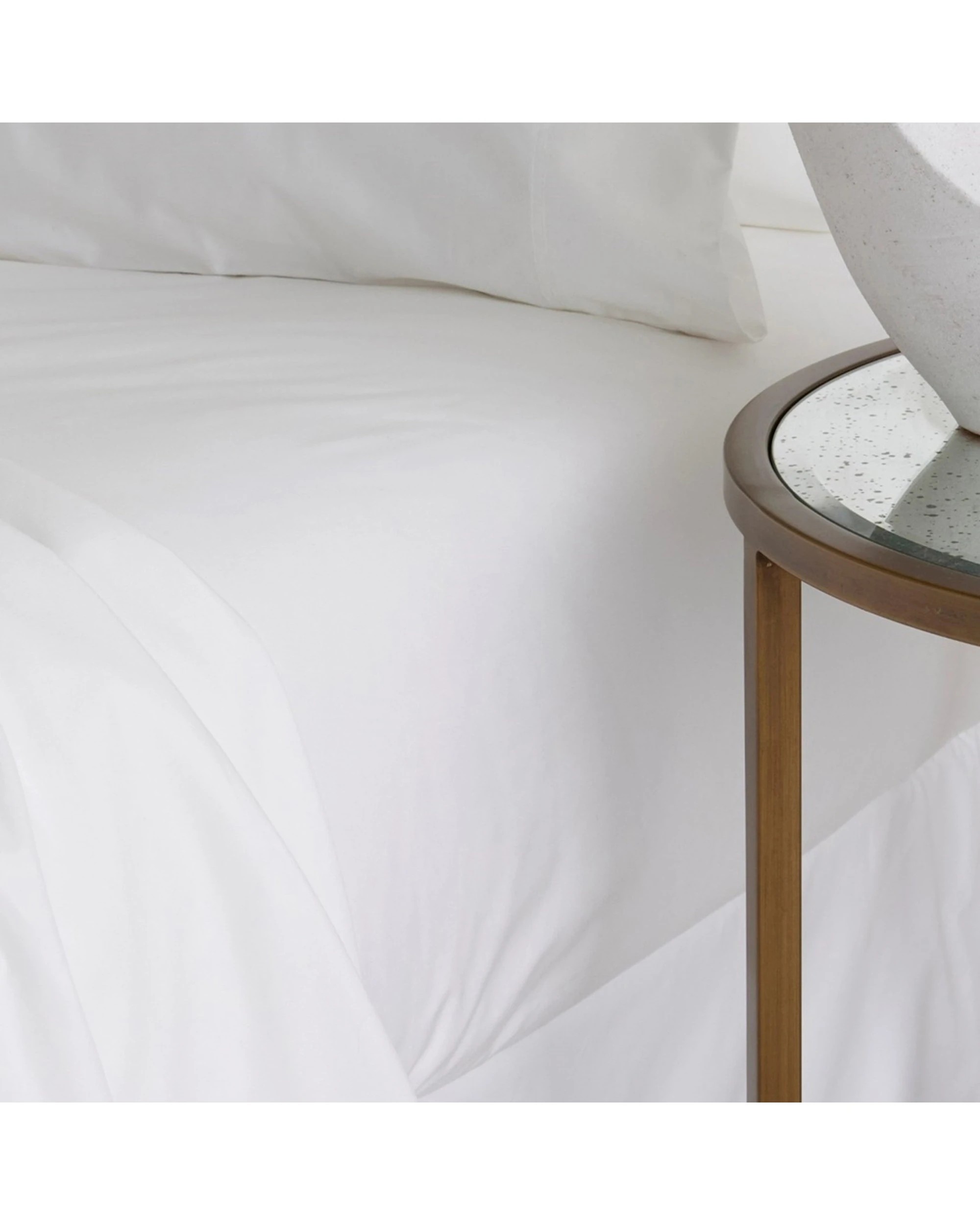 1 Bedding co Fitted Sheet 1200TC Egyptian Cotton - Queen Bed - White, 1 of 2