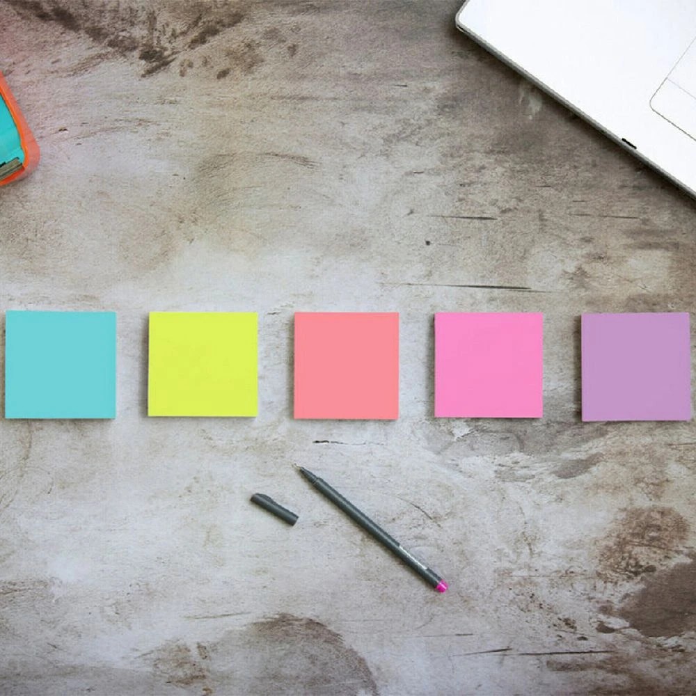 4 Post-it Super Sticky Notes 76 x 76mm Supernova Neons 10 Pack, 4 of 10