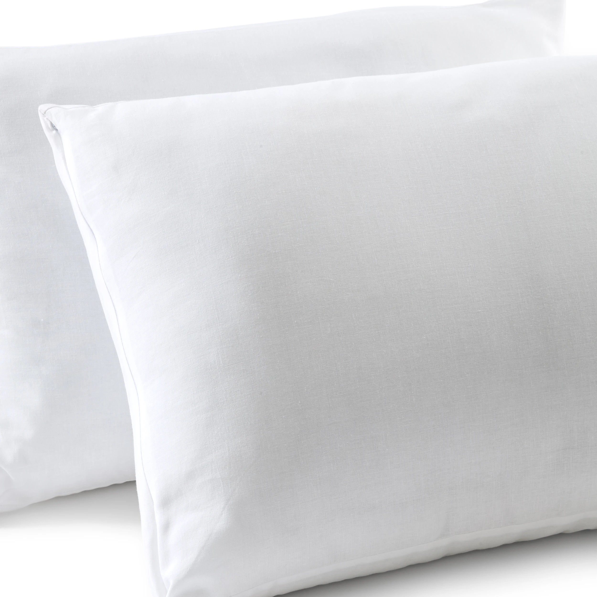 3 2 Pack Cotton Rich Cover Pillows - High Profile, White, 3 of 6