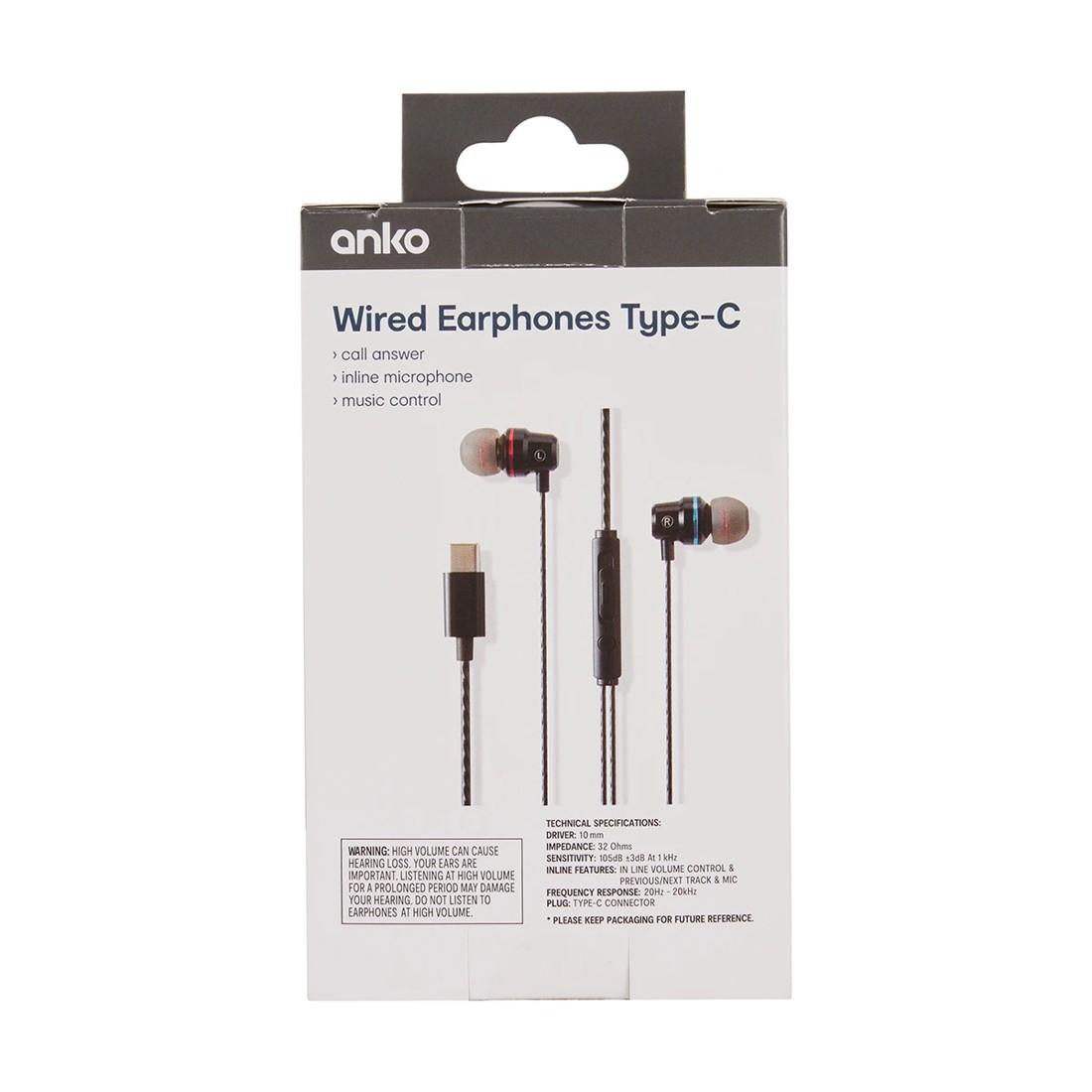 7 Type-C Pod Earphones - Black, 7 of 7