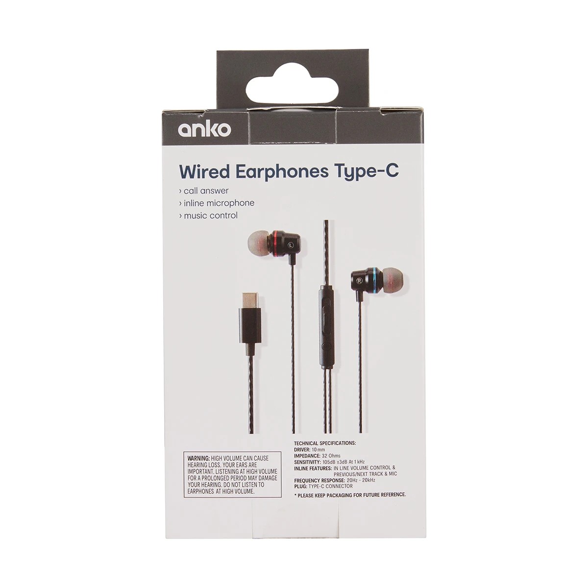 7 Type-C Pod Earphones - Black, 7 of 7