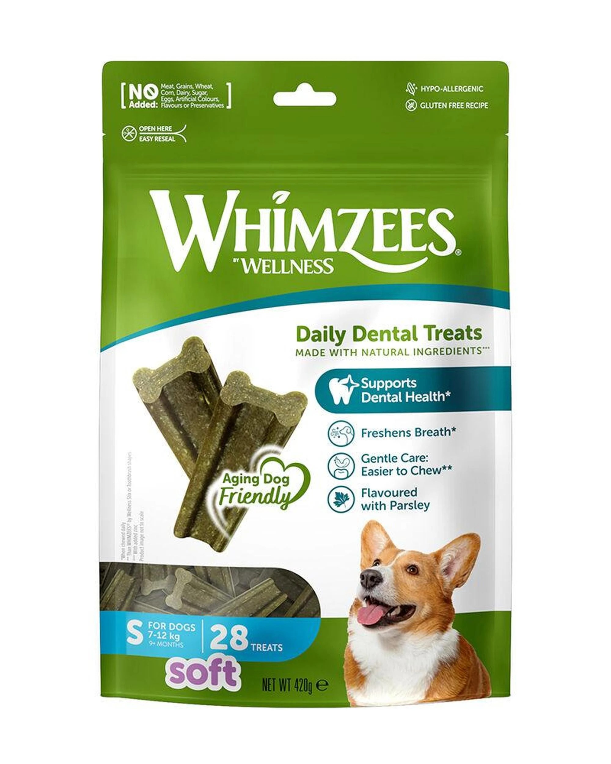 1 Whimzees Daily Dental Treats Soft for Small Dogs 7-12kg 28 Pack, 1 of 7