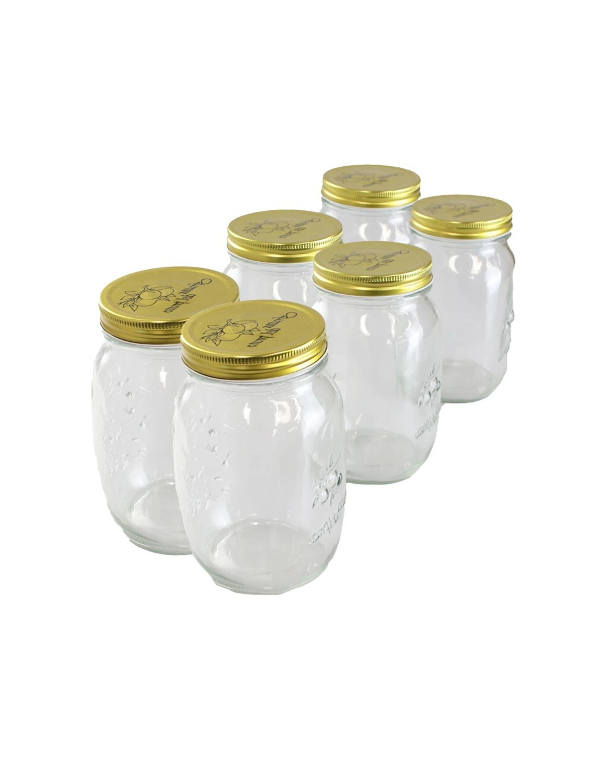3 Lemon & Lime 6pk Roma Glass Conserve Jar 1L Airtight Screw Lid - Clear, 3 of 3