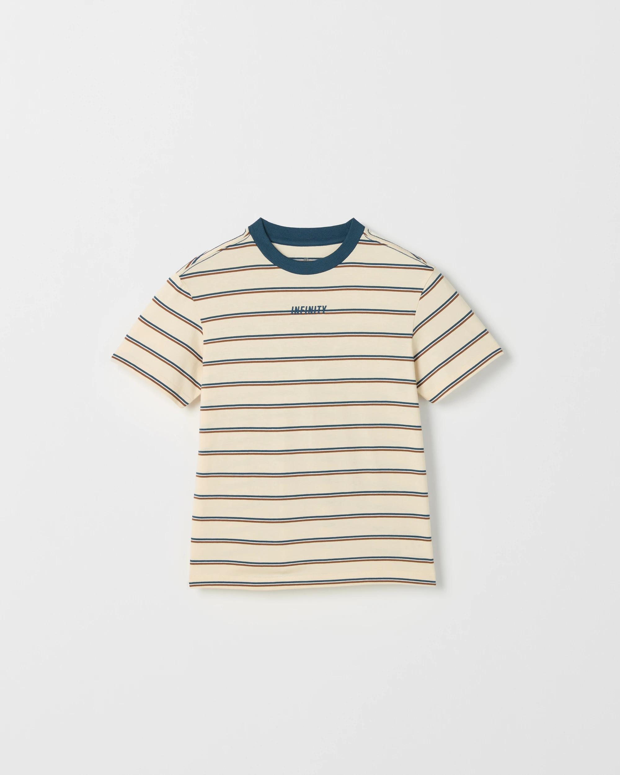 1 Target Kids Australian Cotton Stripe T-Shirt WHITECAP GREY, 1 of 2