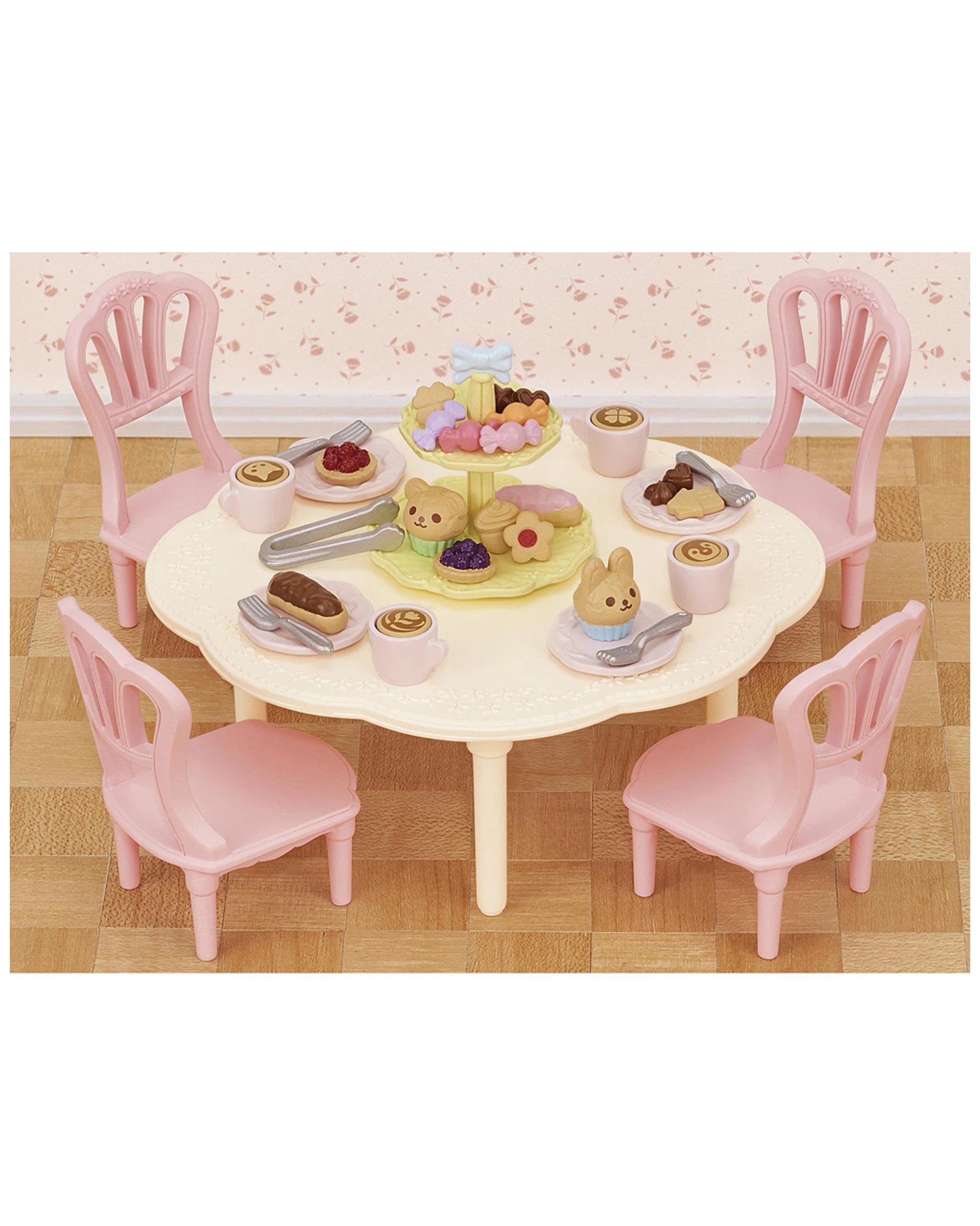 2 Sylvanian Families Sweets Party Table And Chairs Kids Miniature Toy Play Set 3 Plus
 - Multi, 2 of 7