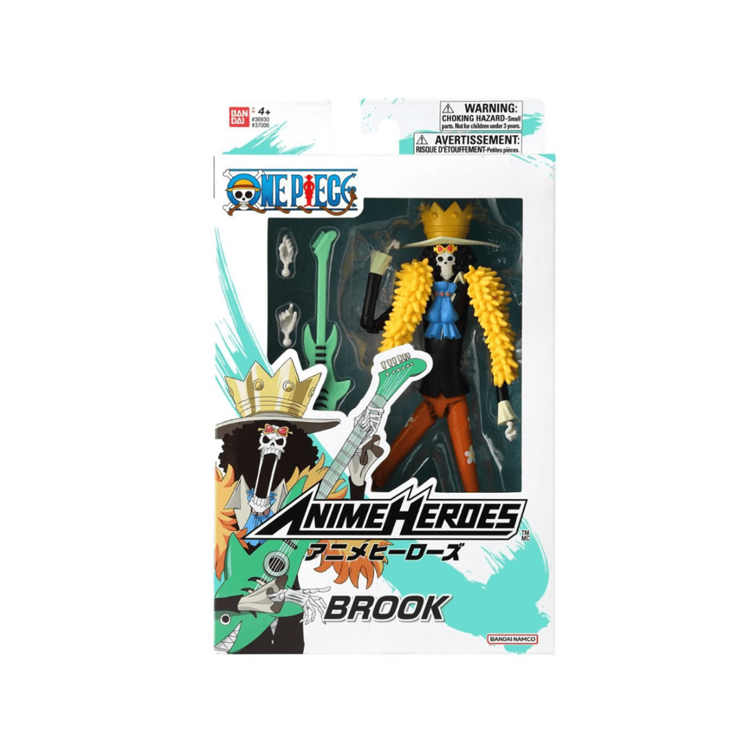 1 Bandai Anime Heroes One Piece Brook Figure, 1 of 4
