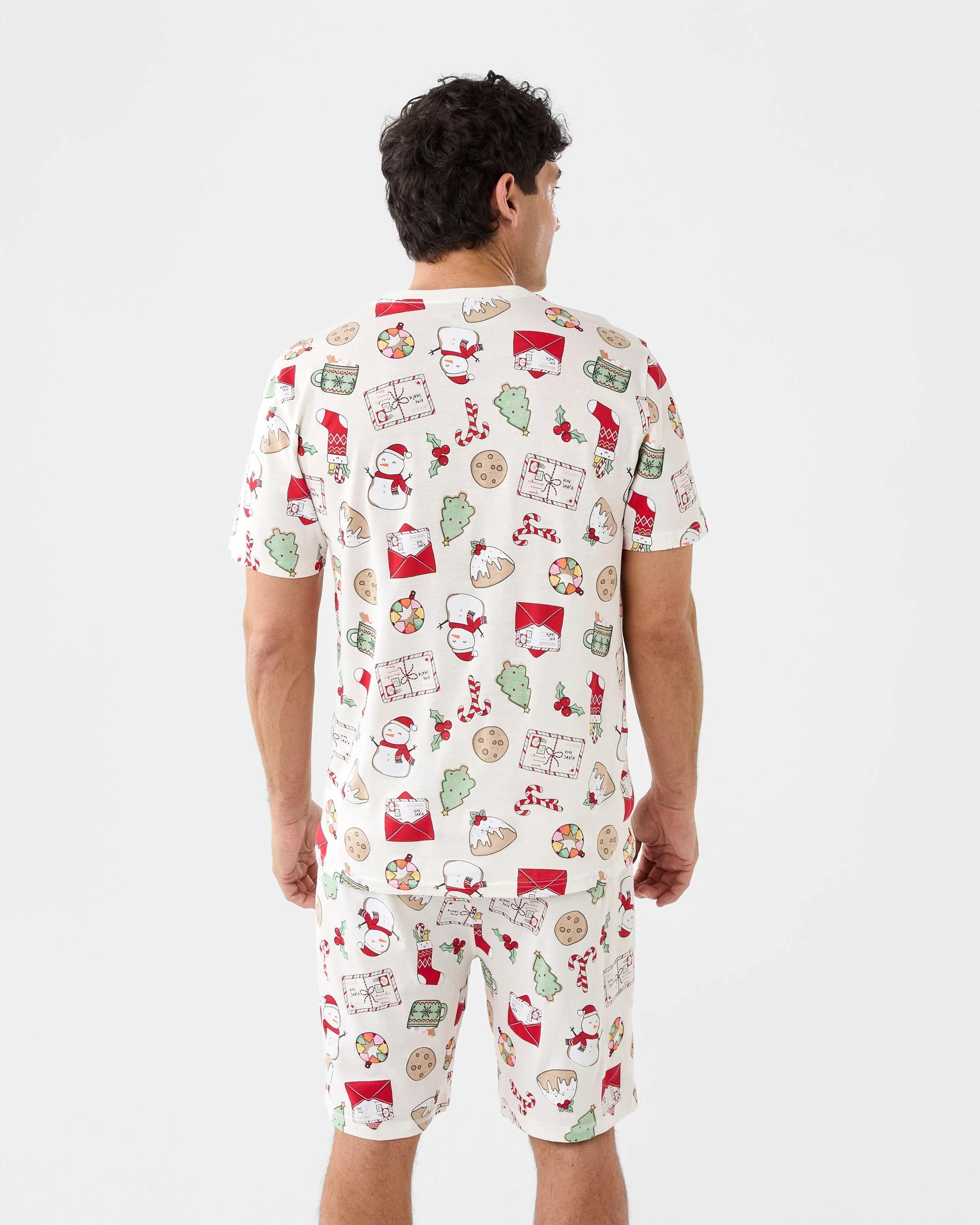 4 Family Matching Christmas Icons Wishing Tree Mens Pyjama Set Xmas Icons, 4 of 9