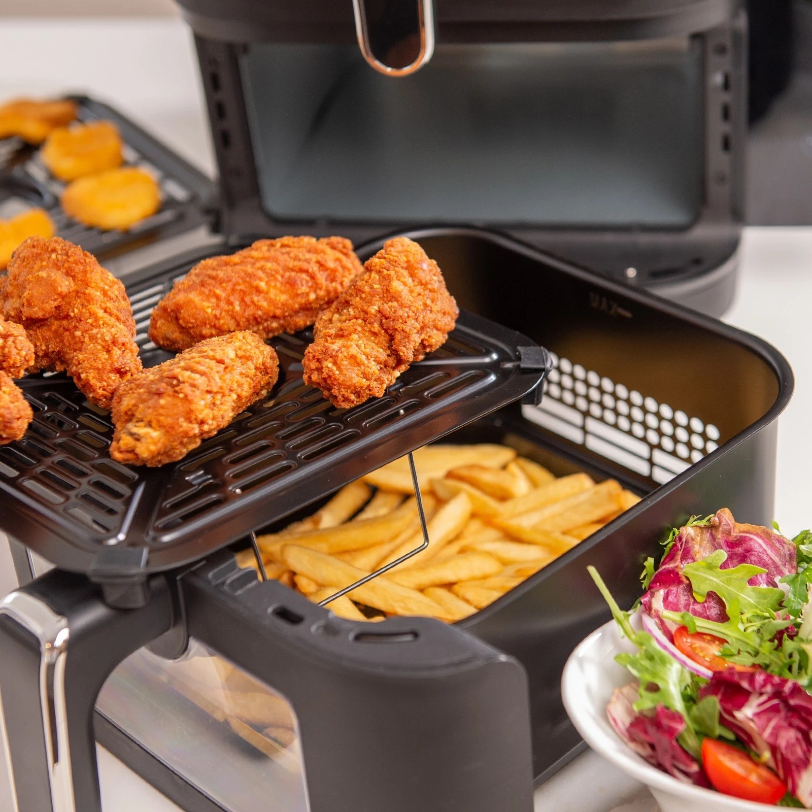 7 Kitchen Couture Dual Drawer Vertex Air Fryer 11L – Compact Stacked Design for Family Kitchens - Black, 7 of 8
