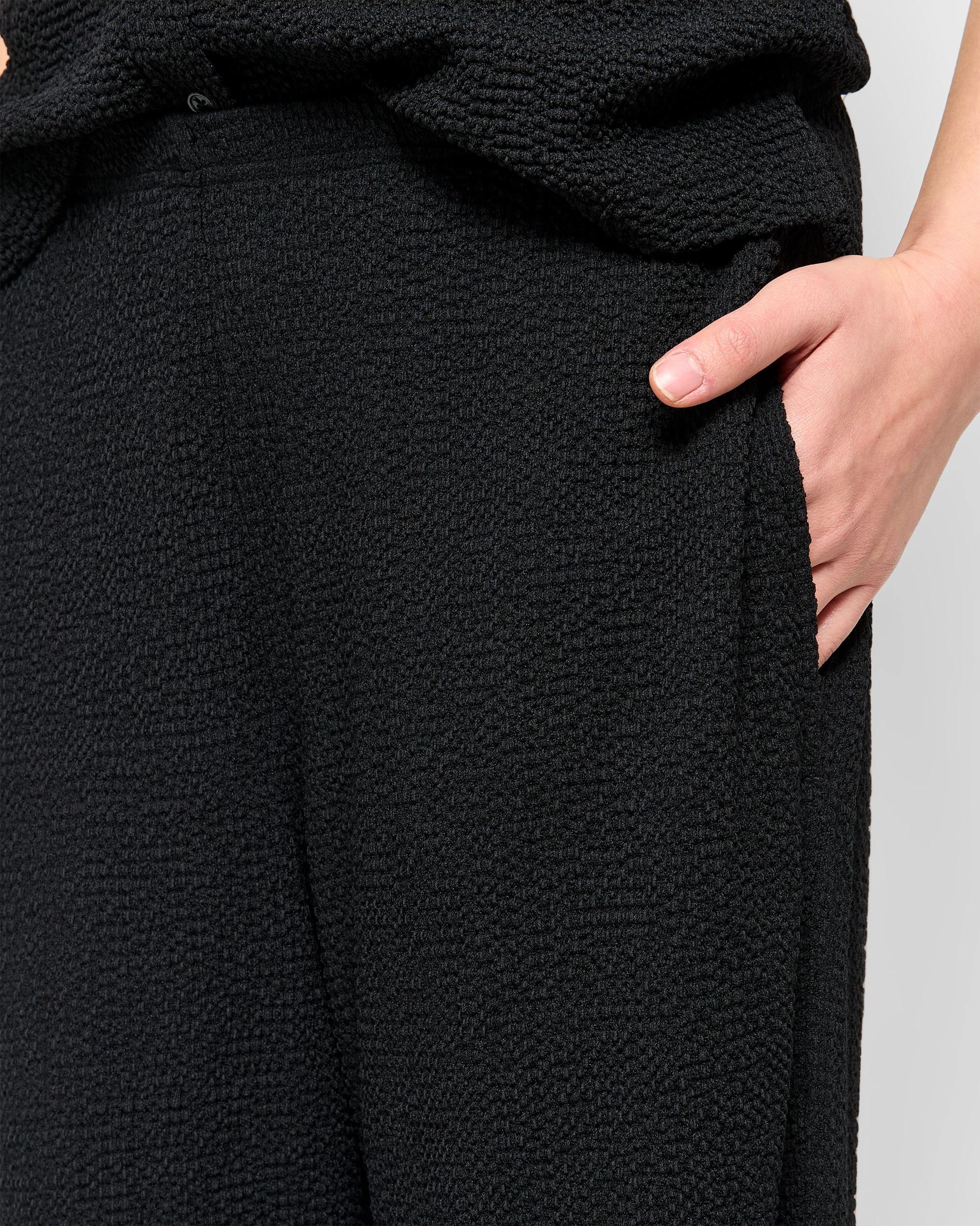 5 Target Textured Pull On Wide Leg Pants BLACK, 5 of 5