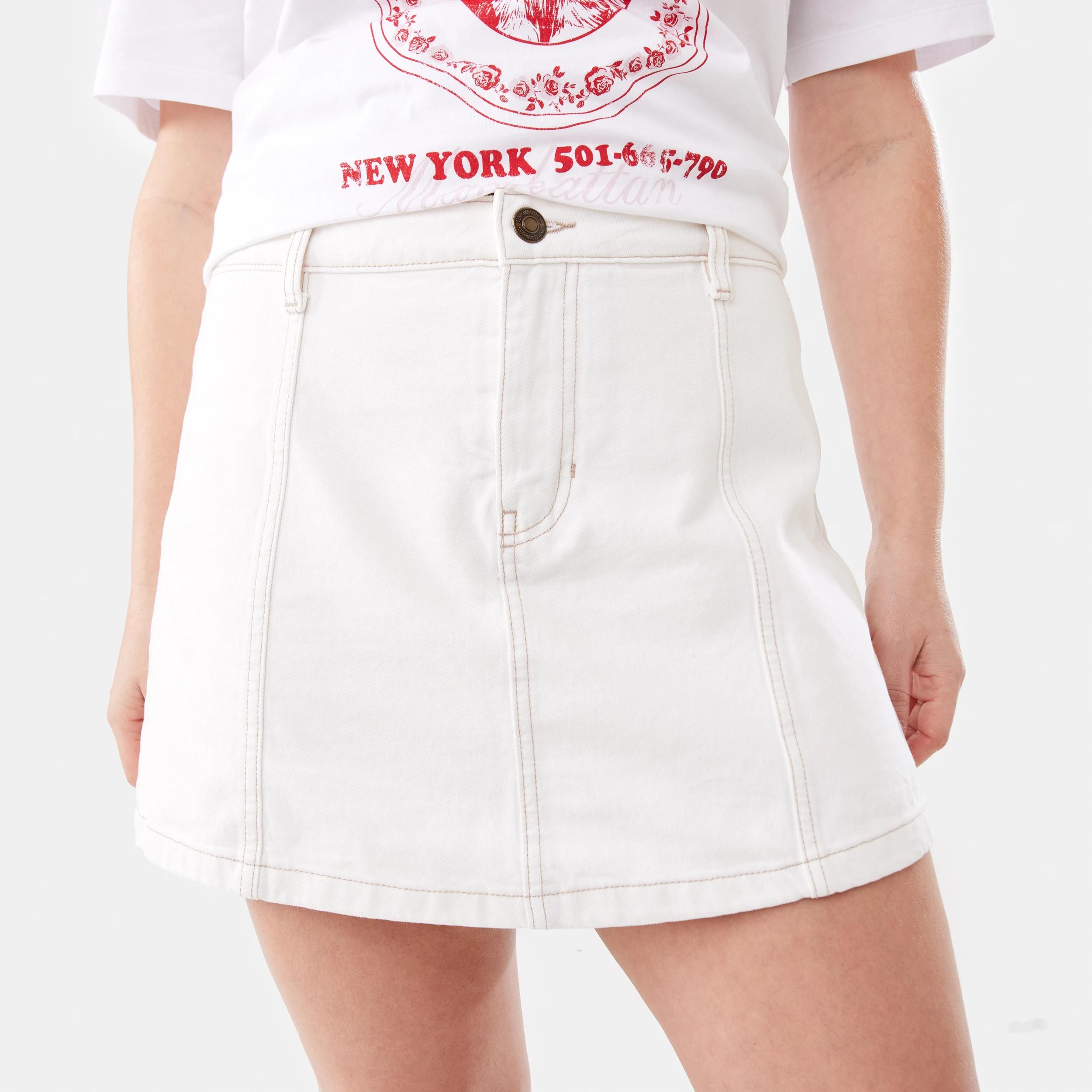 1 Denim Mini Skort ECRU DENIM, 1 of 9