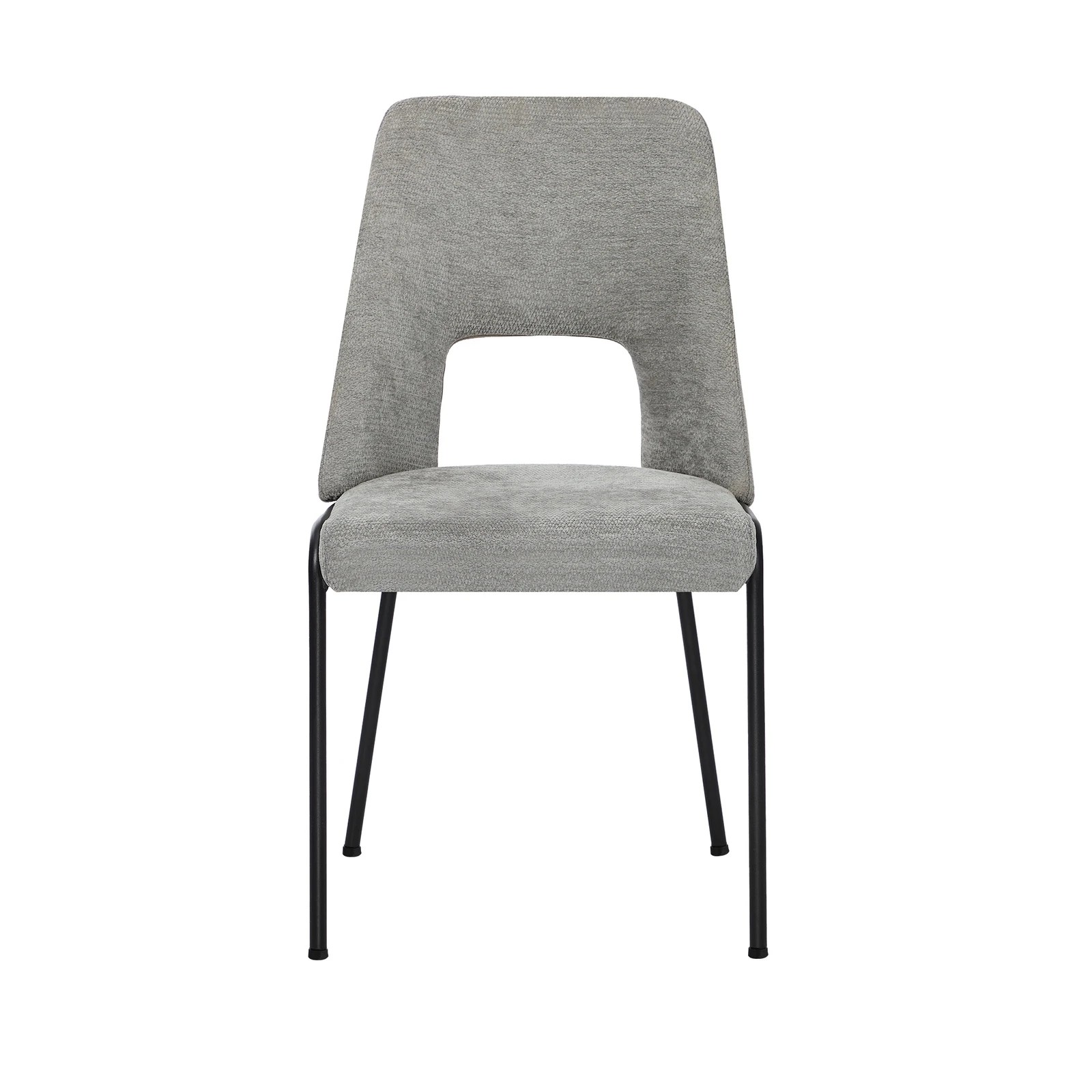 7 Oikiture 2x Dining Chairs Chenille Fabric Kitchen Side Chair - Grey, 7 of 9