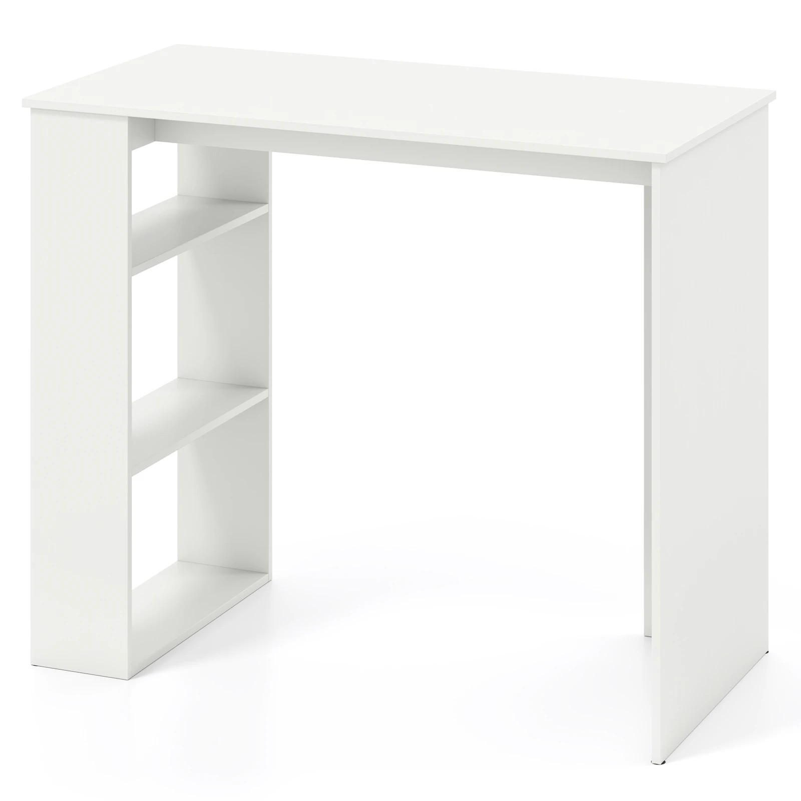1 Costway 90cm Computer Desk Simple Home Office Desk w/Bookshelf, 1 of 4
