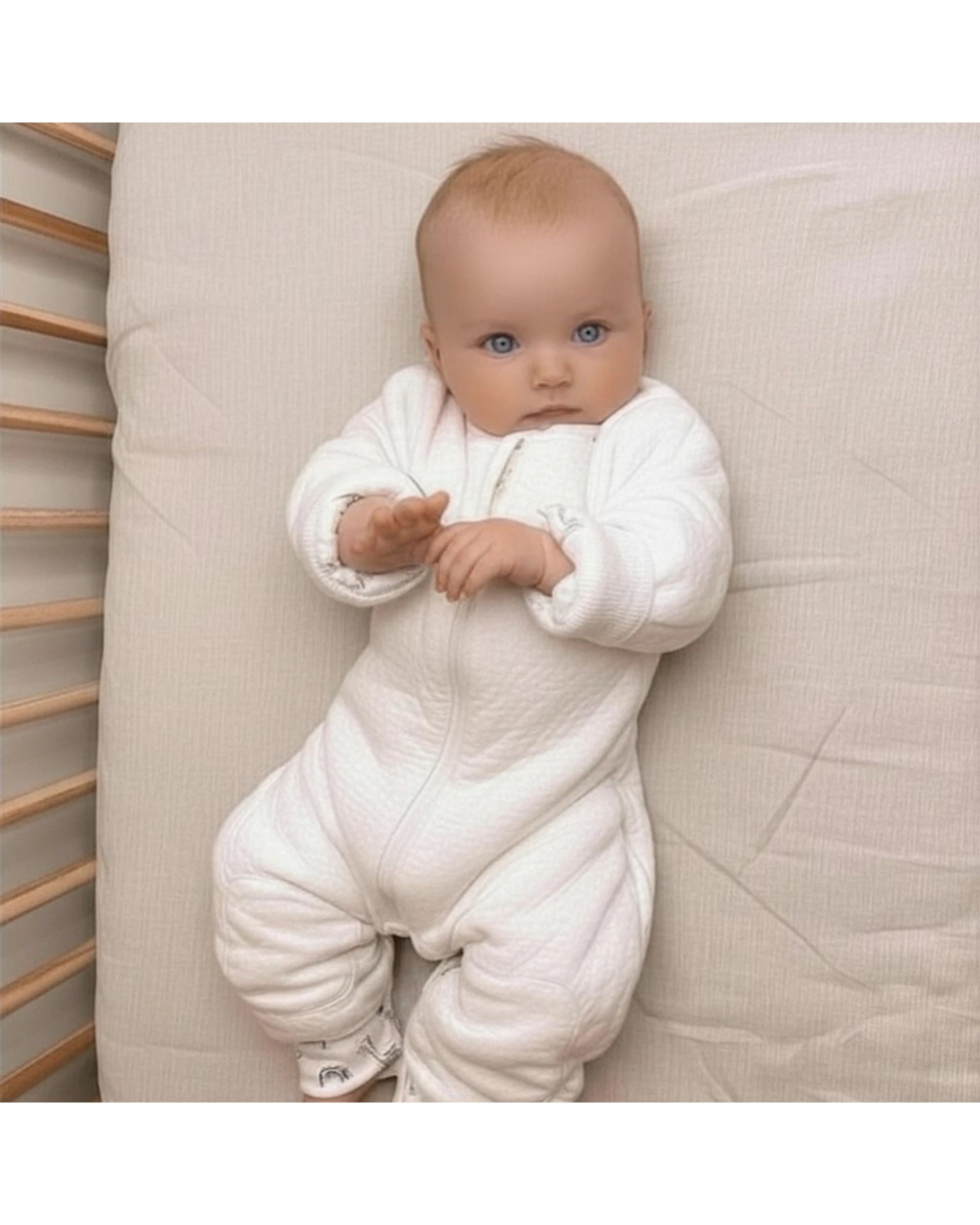 6 Babystudio Warmie Sleeves And Legs Cotton 3.0 Tog Medium Oatmeal - Beige, 6 of 8