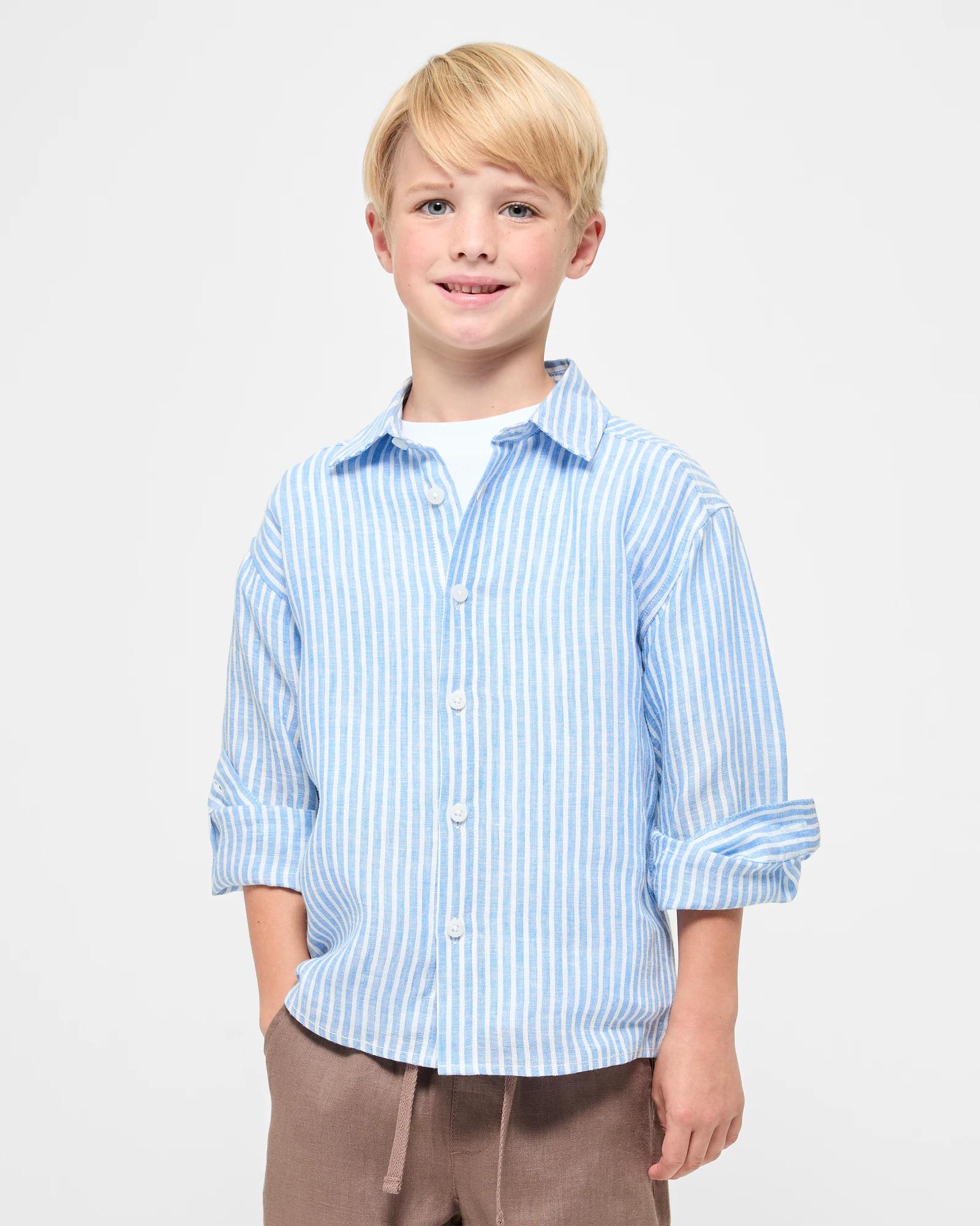 1 Target European Linen Shirt BLUE / STRIPE, 1 of 7