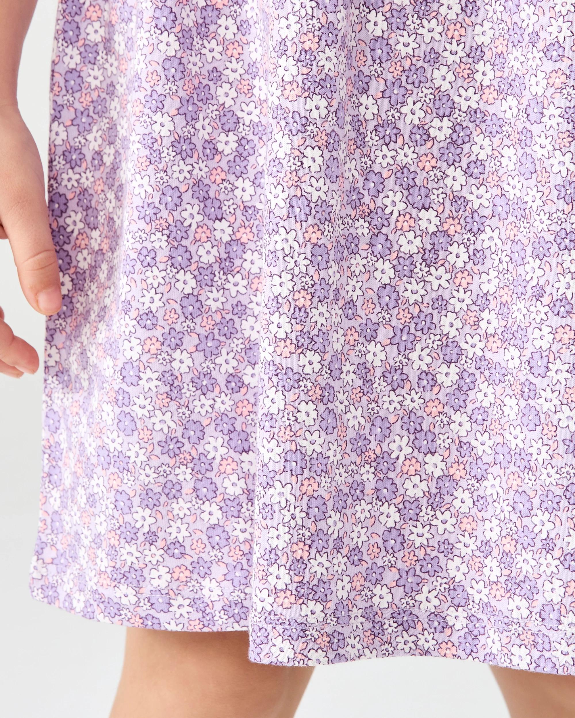 6 Jersey Dress Pur Floral, 6 of 8