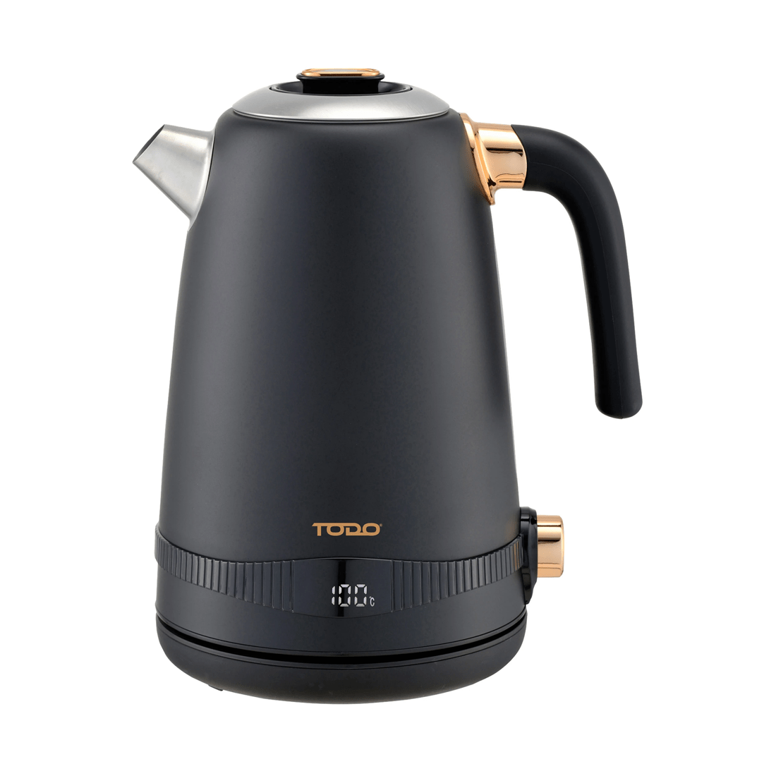 1 TODO 1.7L Stainless Steel Cordless Kettle Keep Warm Electric Led Water Jug - Black, 1 of 6