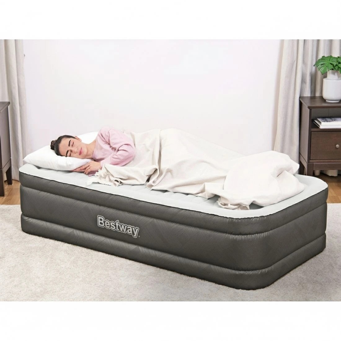 5 Bestway Air Mattress Single Inflatable Bed 46cm Airbed - Single Bed - Multi, 5 of 6