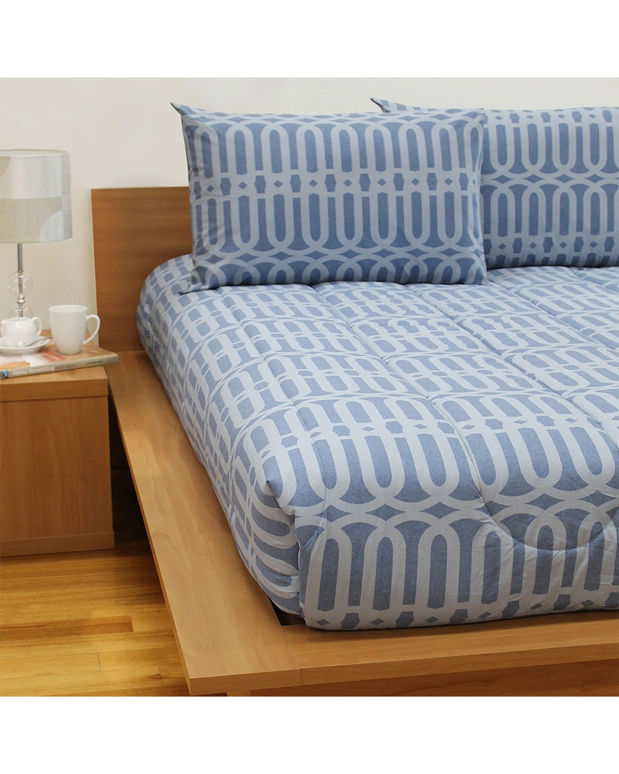 1 Jason Commercial Linx Pillow Case Denim Coloured 48x73cm - Multi, 1 of 1
