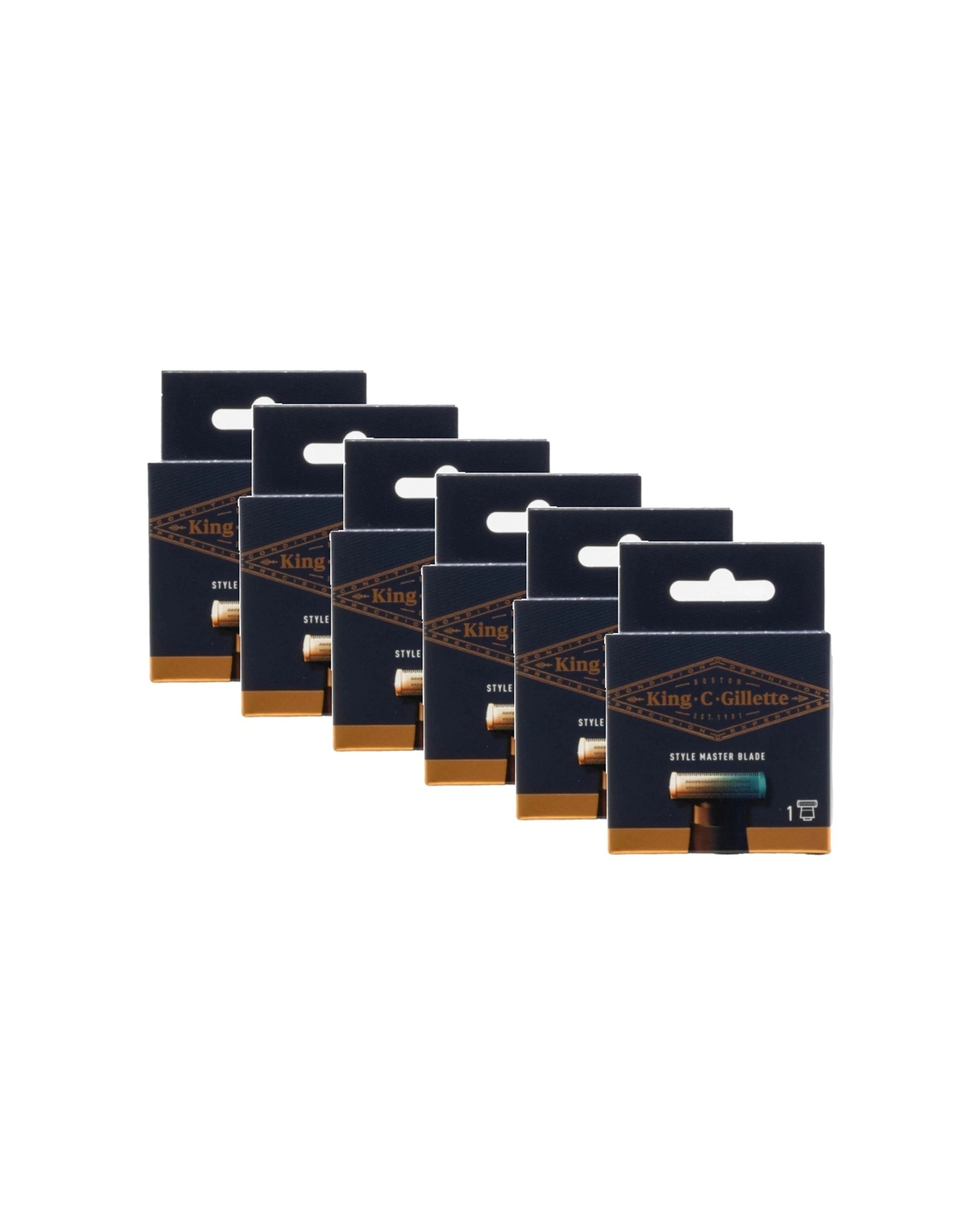 1 Gillette King C Replacement Shaving Razor Style Master Blade 6PK - Multi, 1 of 3