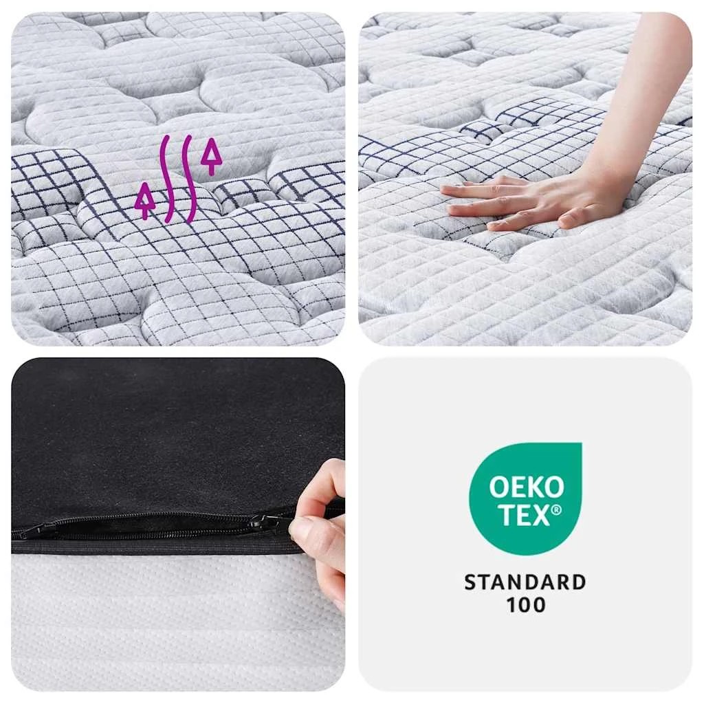 8 Vidaxl Mattress - White - Queen Bed - White, 8 of 9