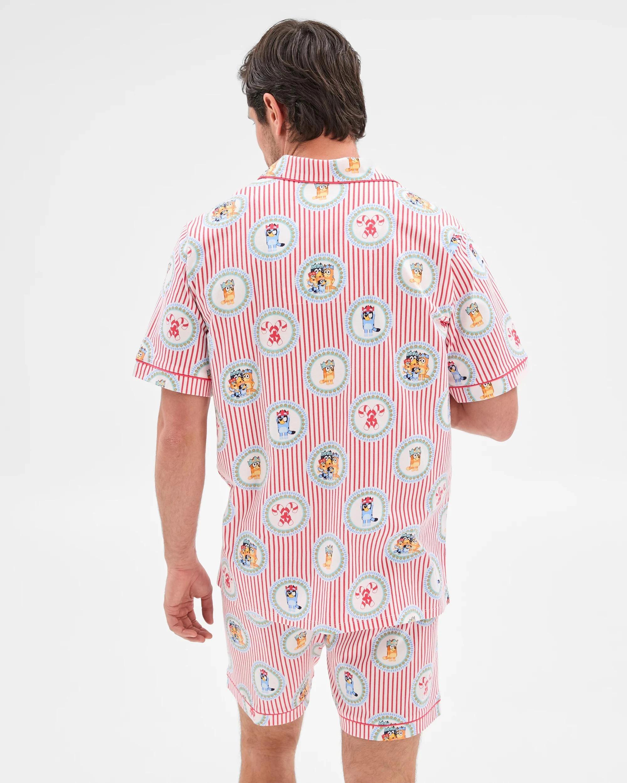 5 Family Matching Christmas Bluey Mens Australian Cotton Pyjama Set BLUEY, 5 of 8