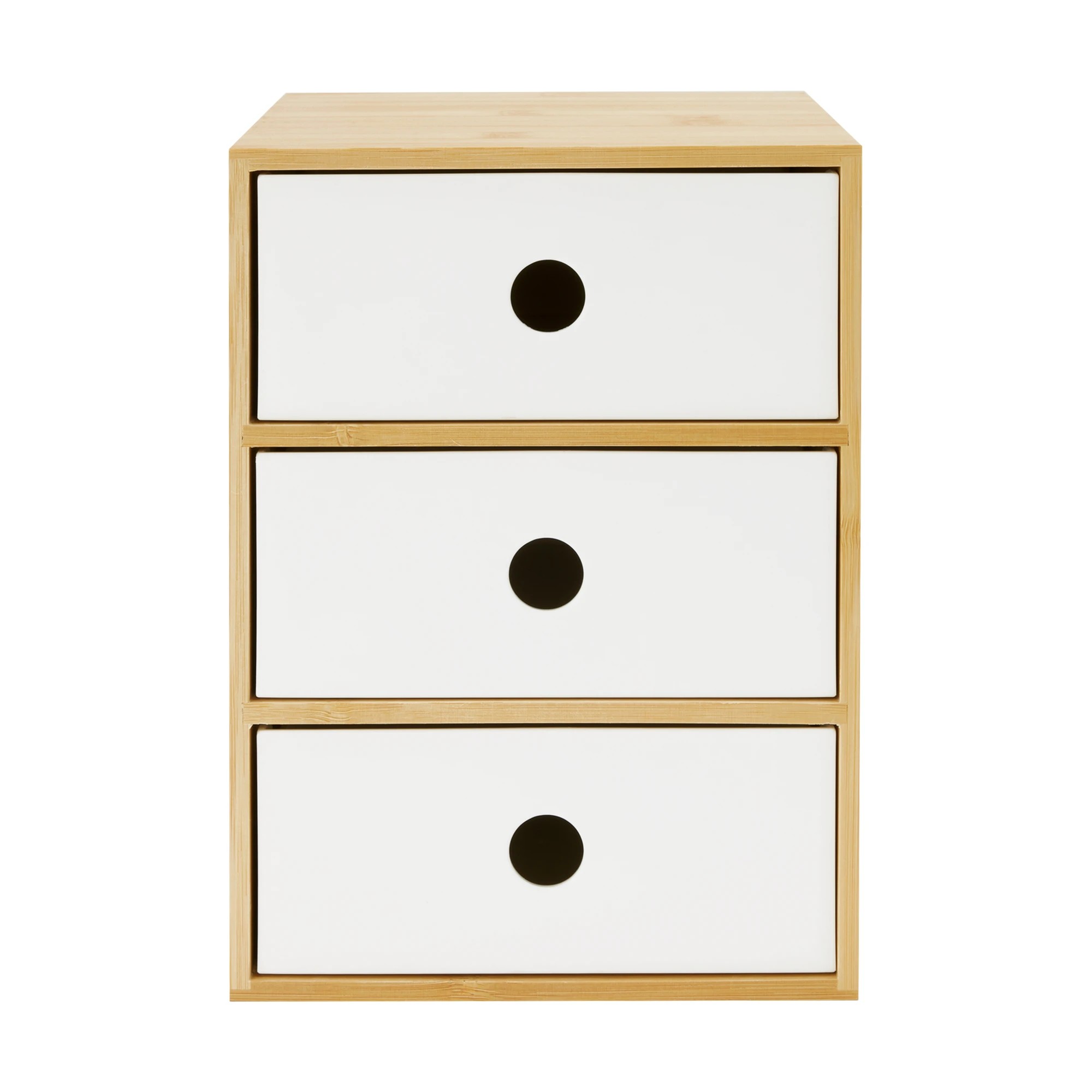 2 Bamboo and Plastic Vertical 3 Drawers, 2 of 7