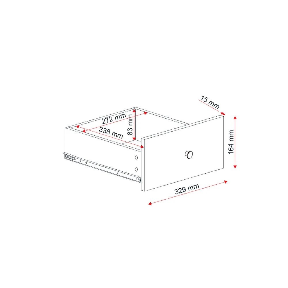 4 Horsen Cube Insert With 2 Drawers Oak Home Storage Containers, 4 of 5